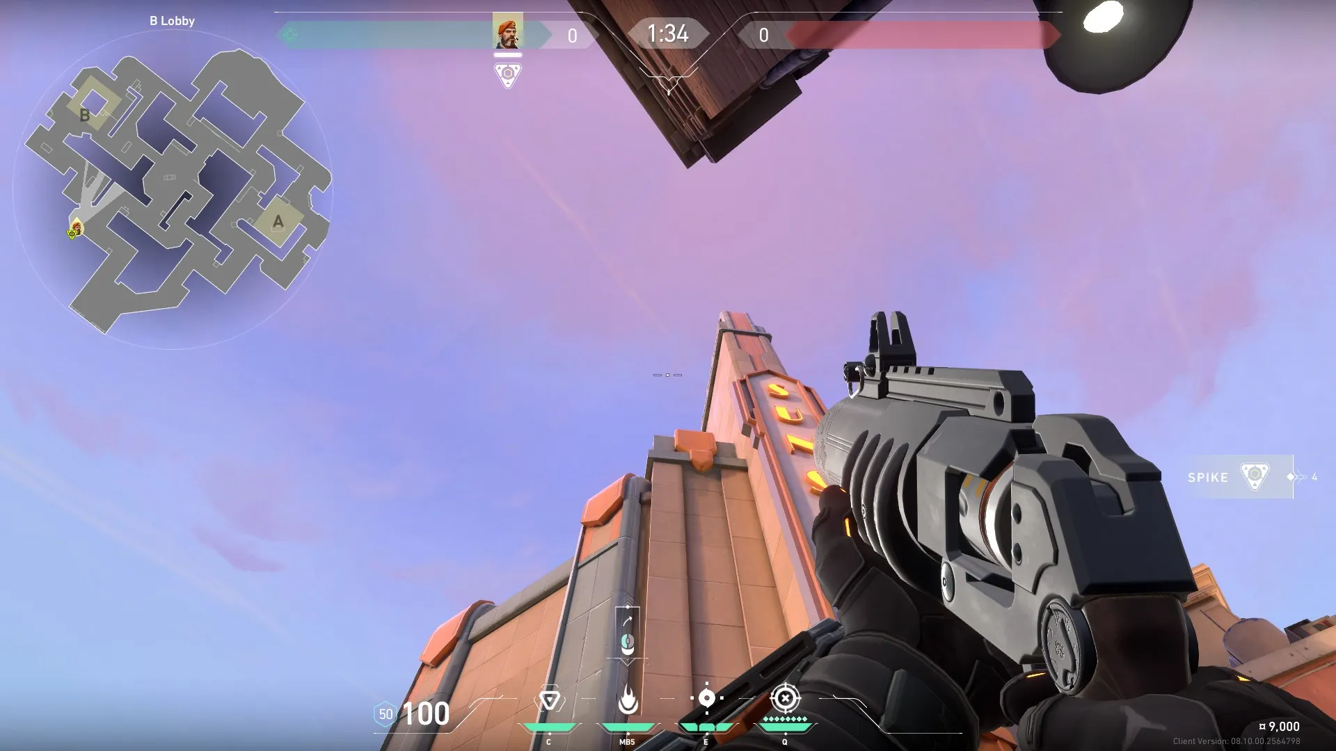 Brimstone Incendiary on Sunset Attack Site B — step 2 of 3: Aim — line up the shot
