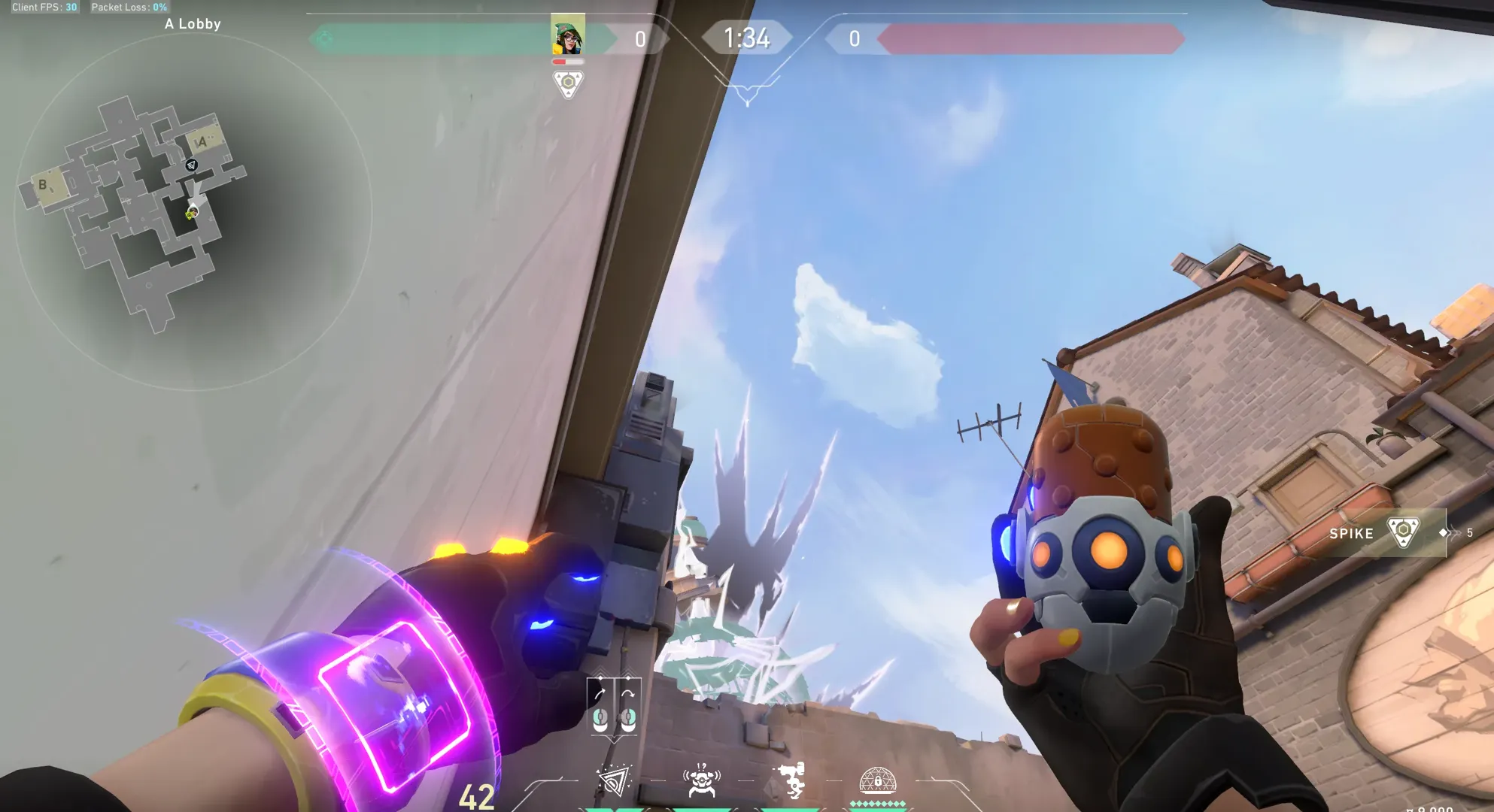 Killjoy Nanoswarm on Ascent Attack Site A — step 3 of 8: Aim — line up the shot