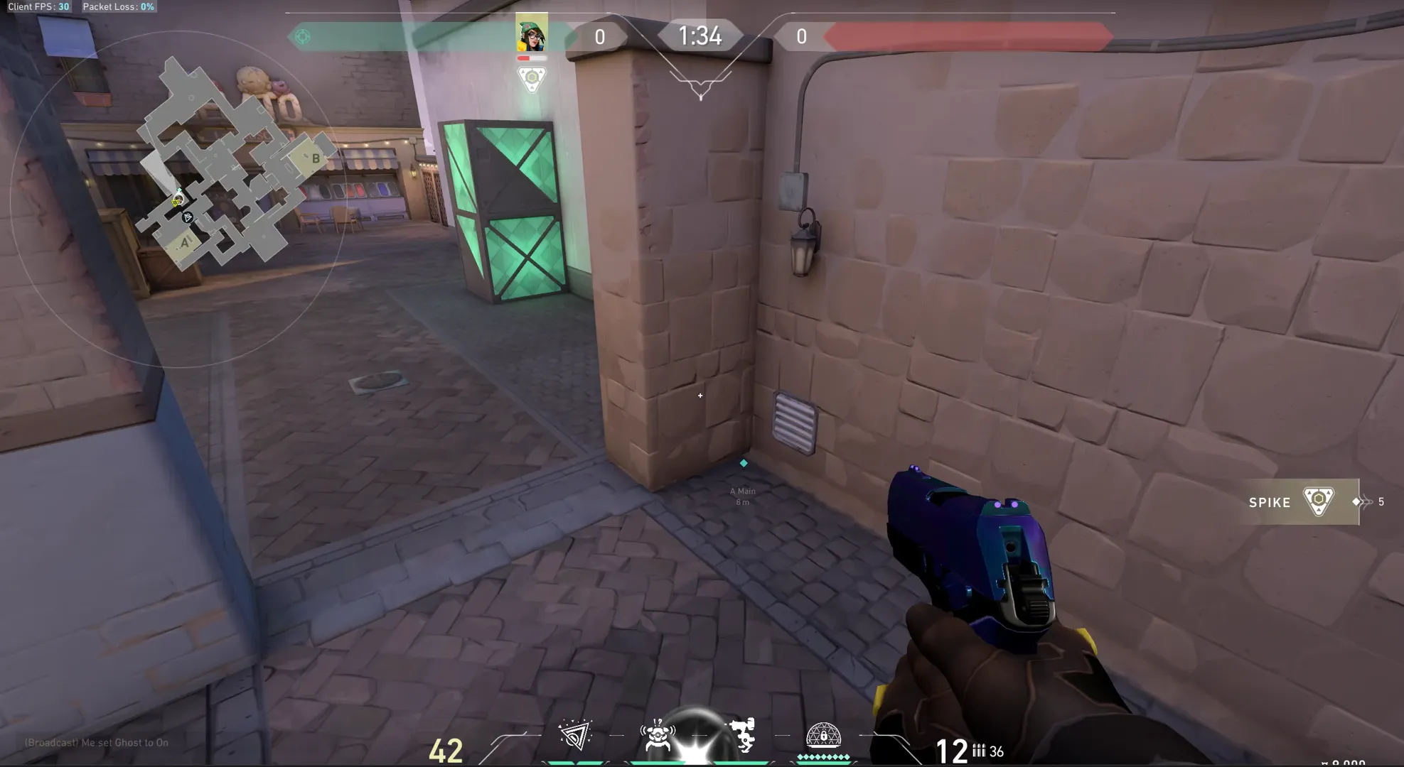 Killjoy Nanoswarm on Ascent Attack Site A — step 4 of 8: Aim — line up the shot