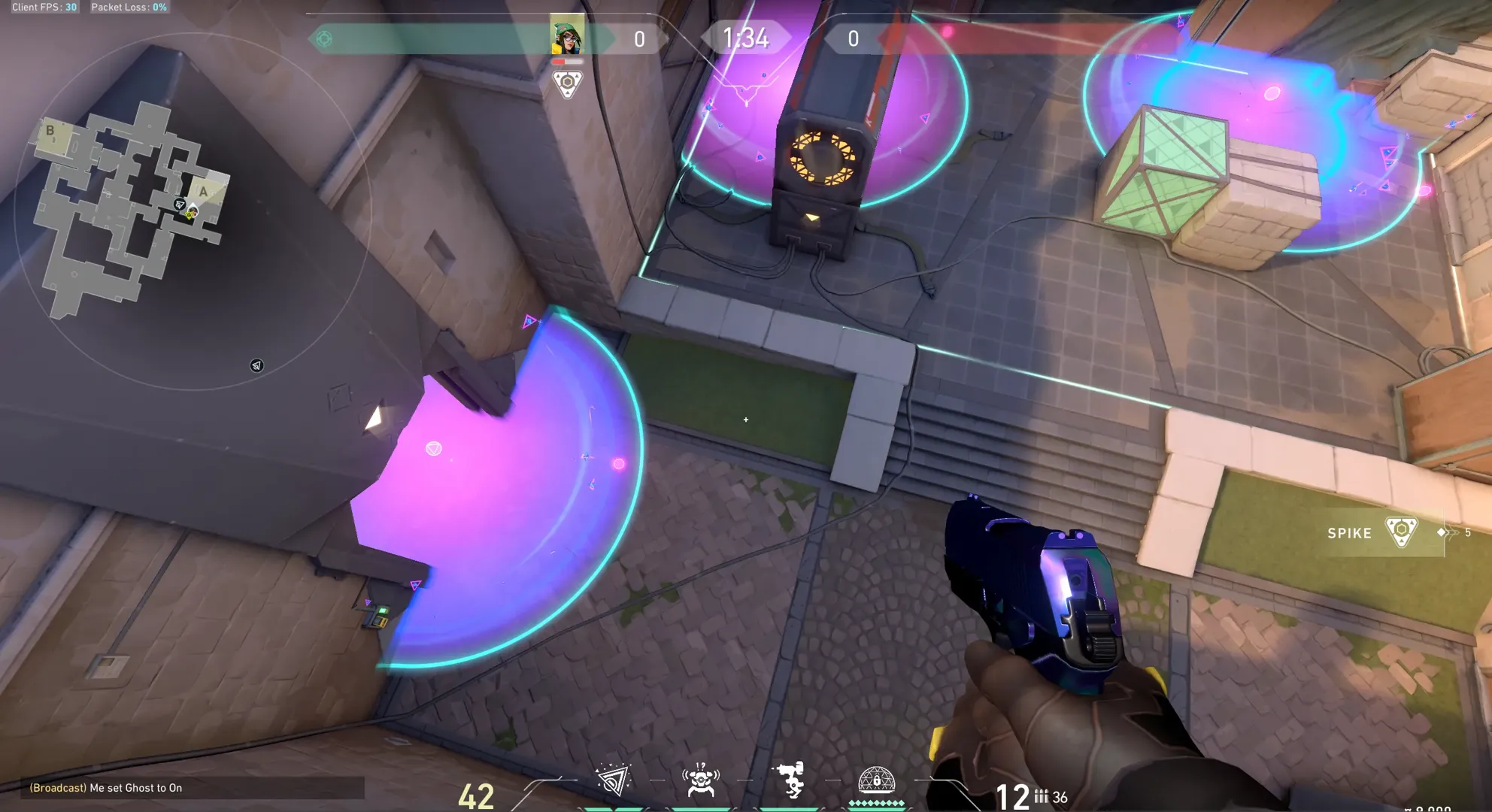 Killjoy Nanoswarm on Ascent Attack Site A — step 6 of 8: Aim — line up the shot
