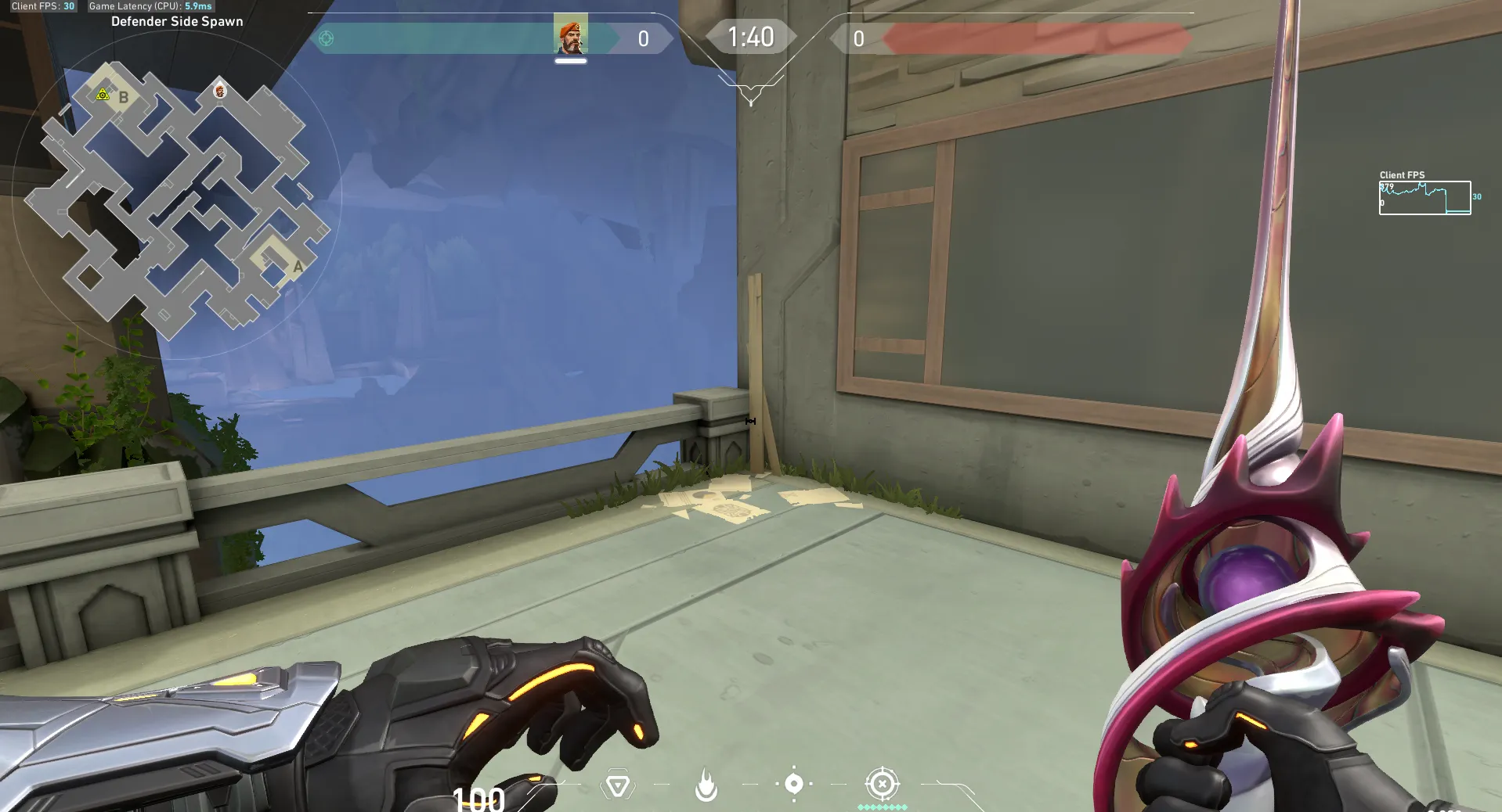 Brimstone Incendiary on Abyss Defense Site B — step 1 of 3: Position — where to stand