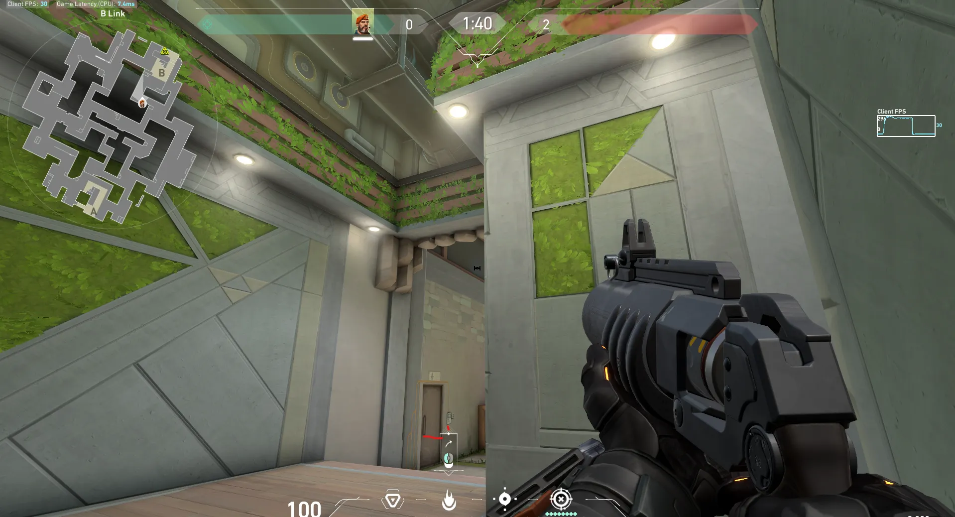 Brimstone Incendiary on Abyss Defense Site B — step 2 of 3: Aim — line up the shot