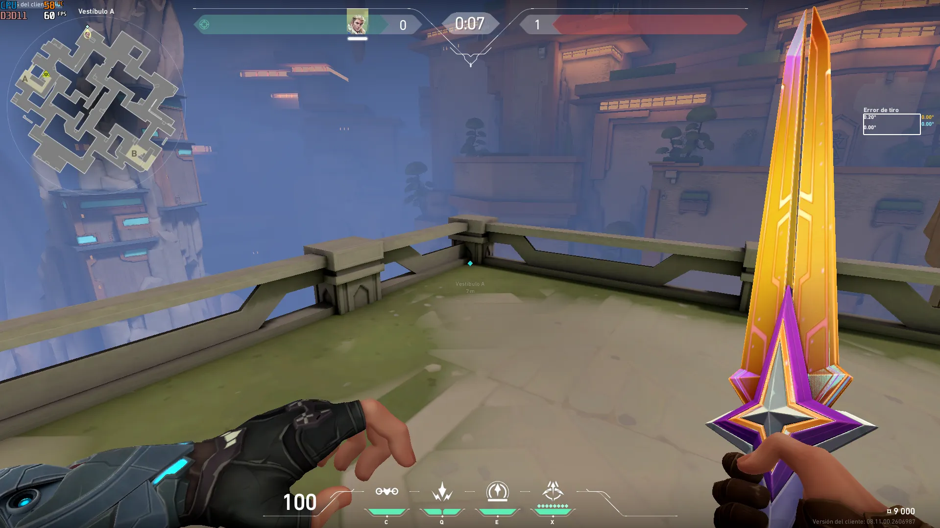 Sova Recon Bolt on Abyss Attack Site A — step 1 of 4: Position — where to stand