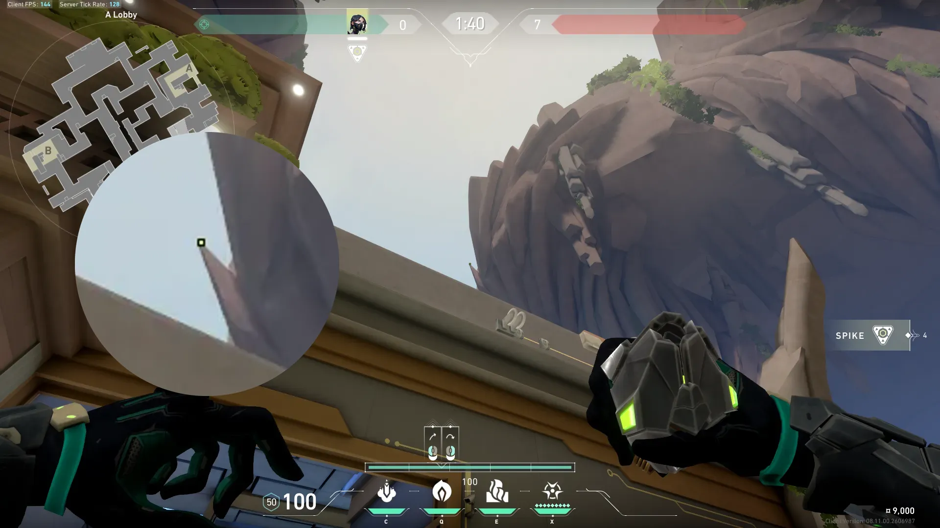 Viper Poison Cloud on Abyss Attack Site A — step 3 of 4: Aim — line up the shot