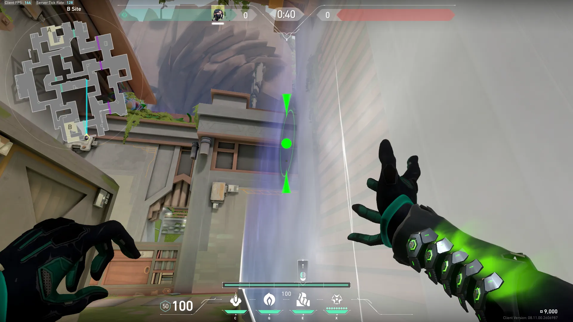 Viper Toxic Screen on Abyss Defense Mid — step 2 of 11: Aim — line up the shot