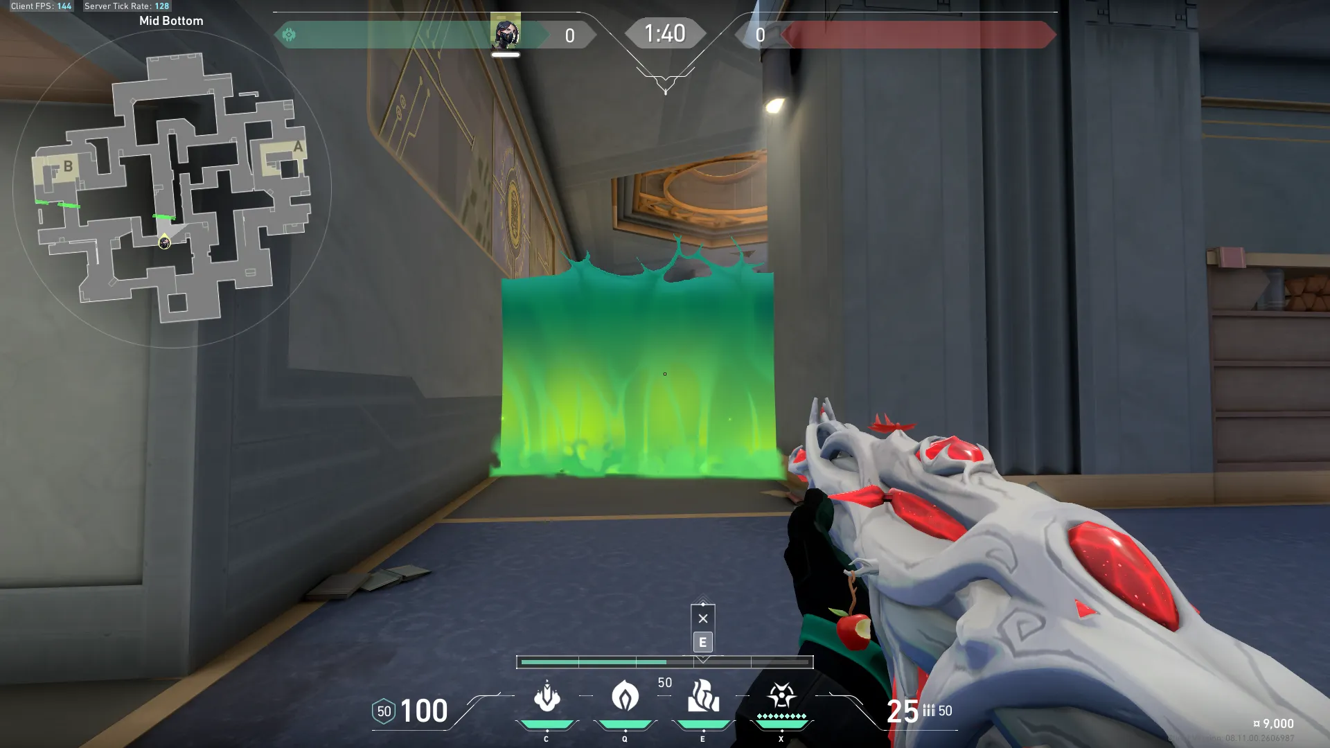 Viper Toxic Screen on Abyss Defense Mid — step 5 of 11: Aim — line up the shot