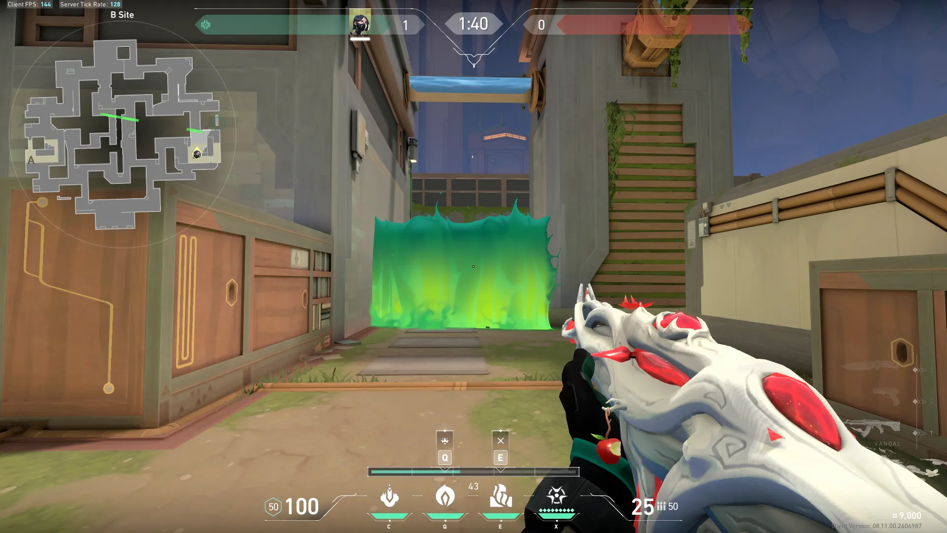Viper Toxic Screen on Abyss Defense Mid — step 8 of 11: Aim — line up the shot
