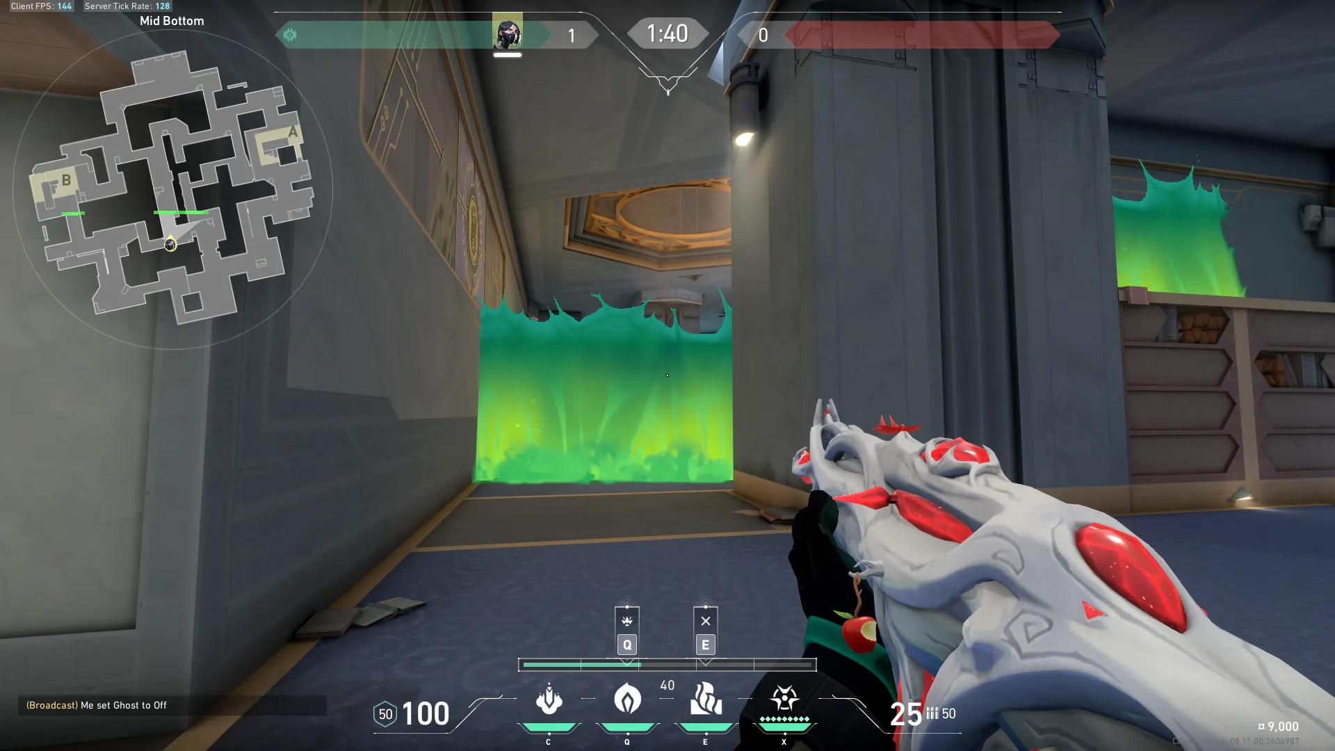 Viper Toxic Screen on Abyss Defense Mid — step 9 of 11: Aim — line up the shot