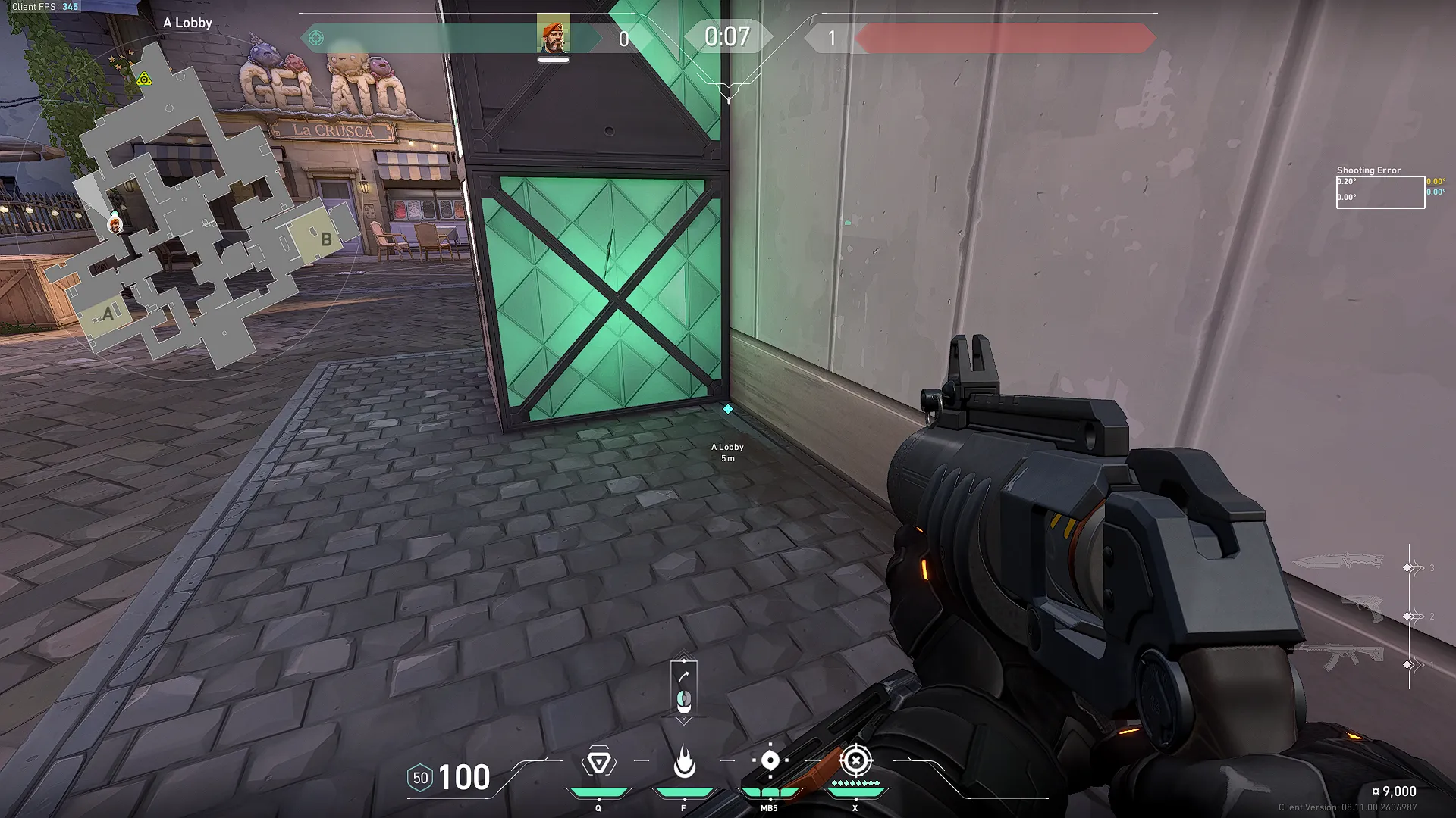 Brimstone Incendiary on Ascent Attack Site A — step 1 of 2: Position — where to stand