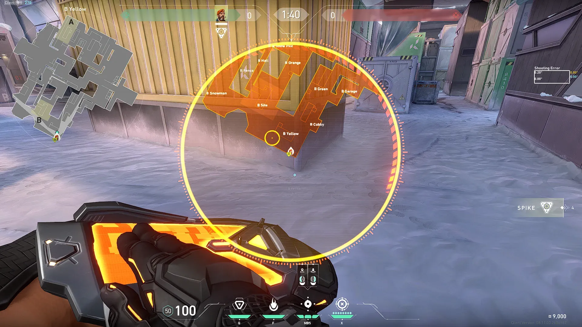 Brimstone Incendiary on Icebox Attack Site B — step 1 of 3: Position — where to stand