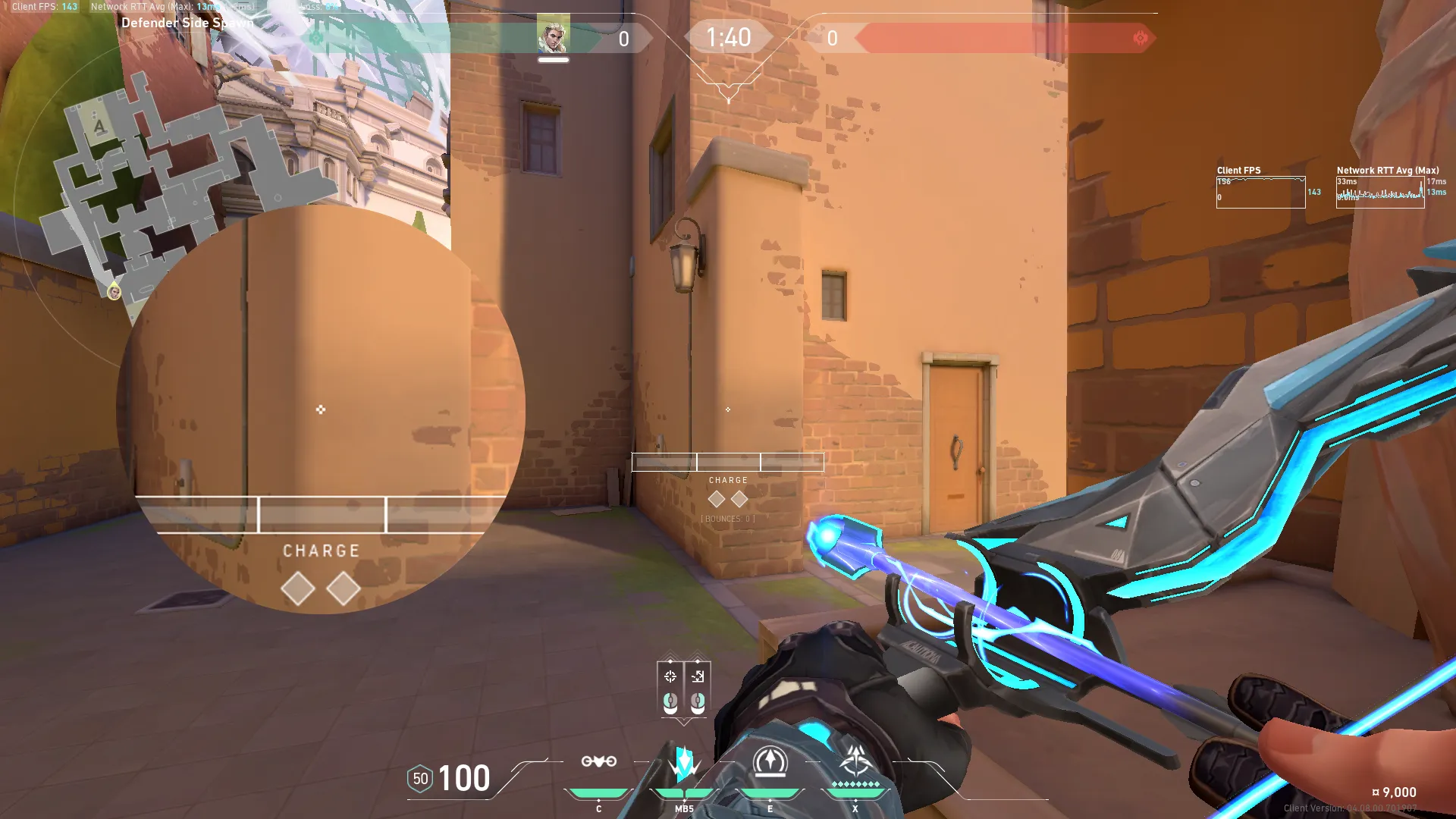 Sova Shock Bolt on Ascent Defense Site B — step 3 of 4: Aim — line up the shot