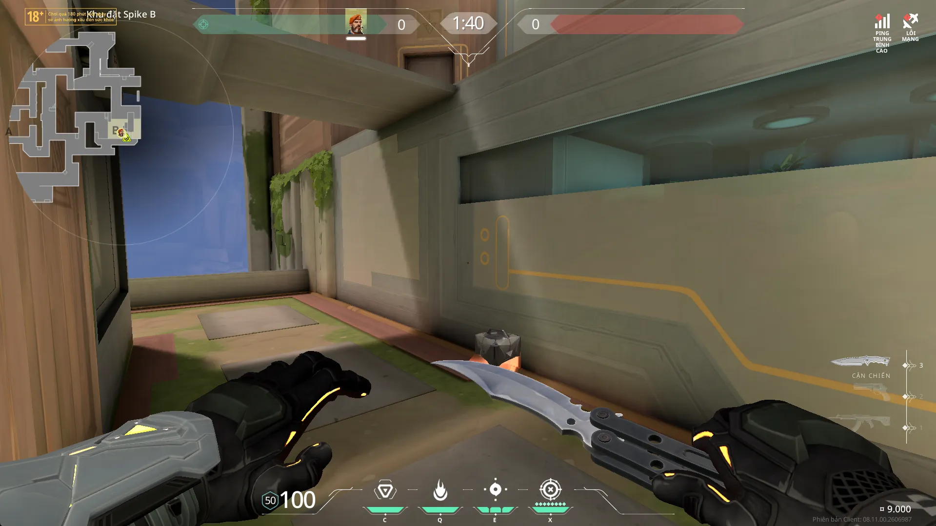 Brimstone Incendiary on Abyss Attack Site B — step 1 of 4: Position — where to stand