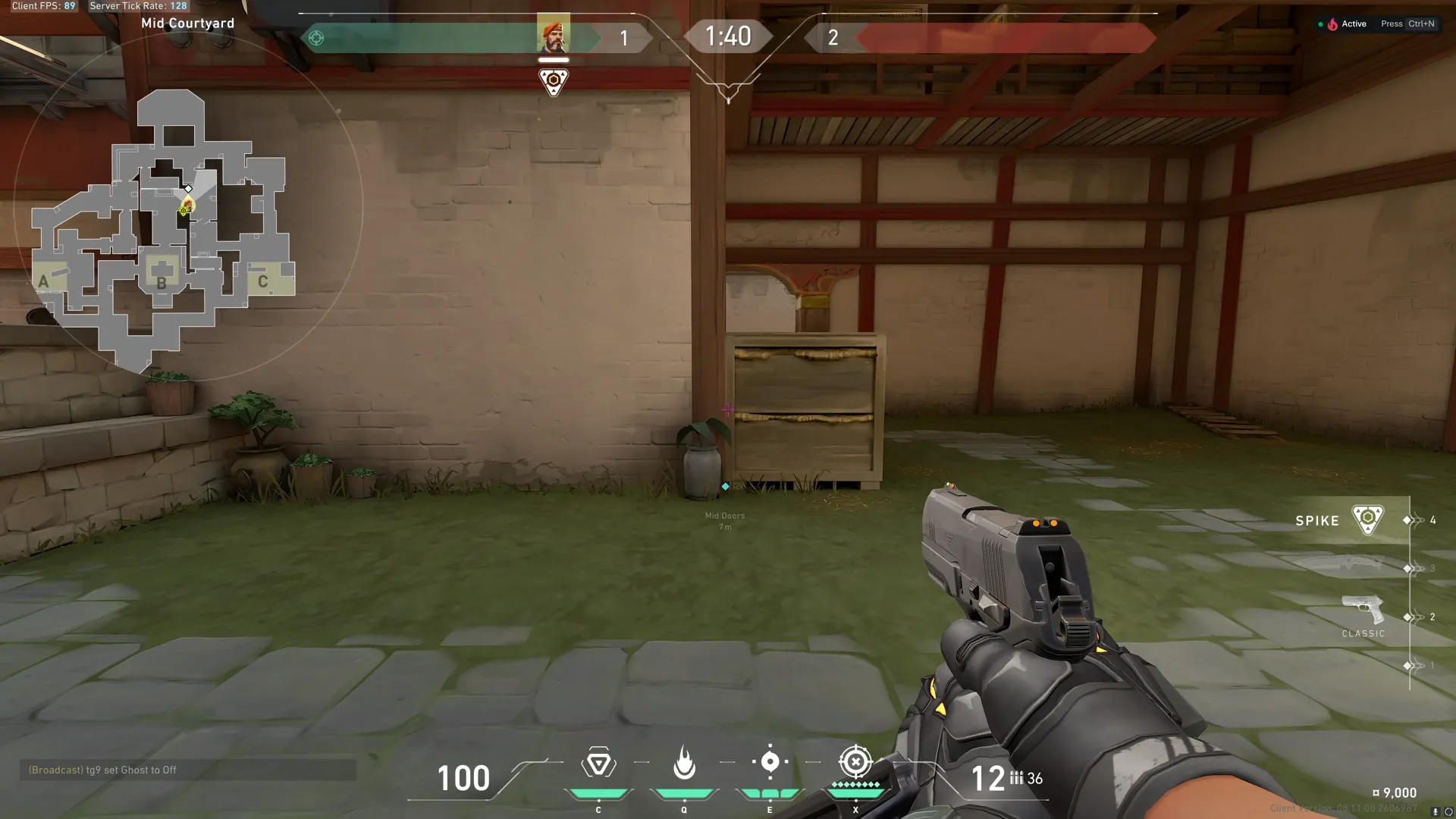Brimstone Incendiary on Haven Attack Site C — step 1 of 3: Position — where to stand