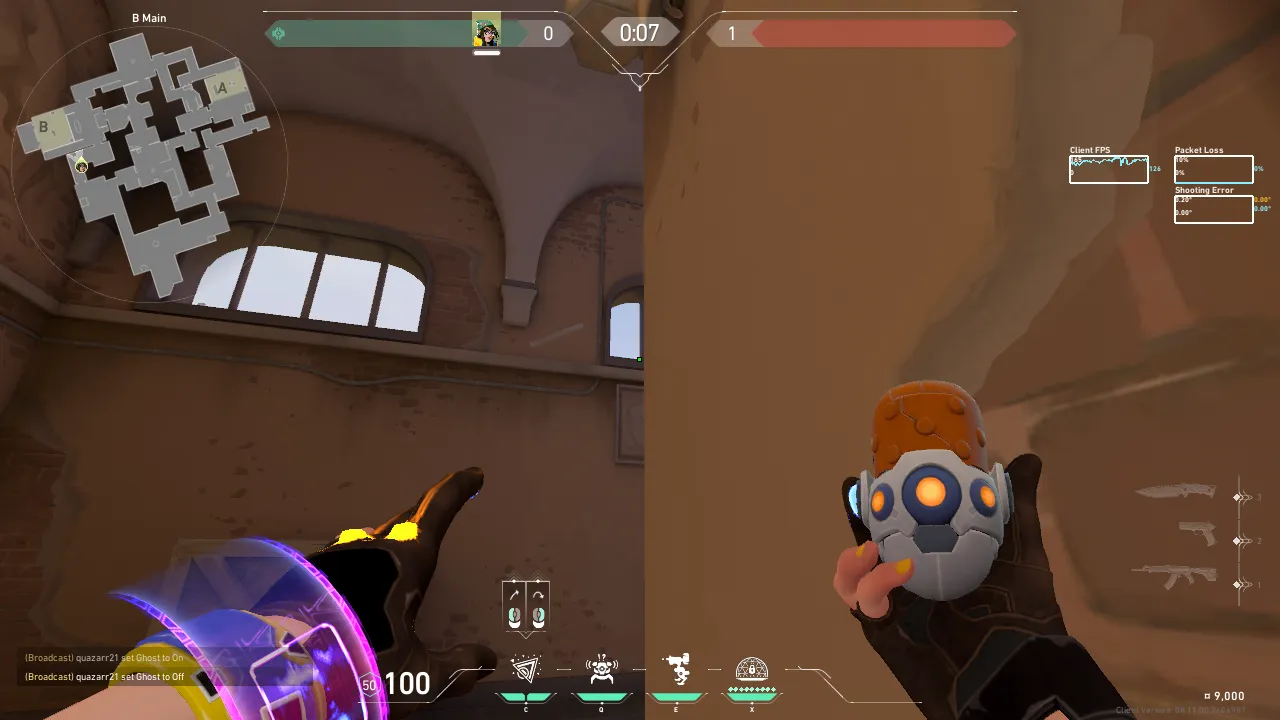 Killjoy Nanoswarm on Ascent Attack Site B — step 2 of 3: Aim — line up the shot