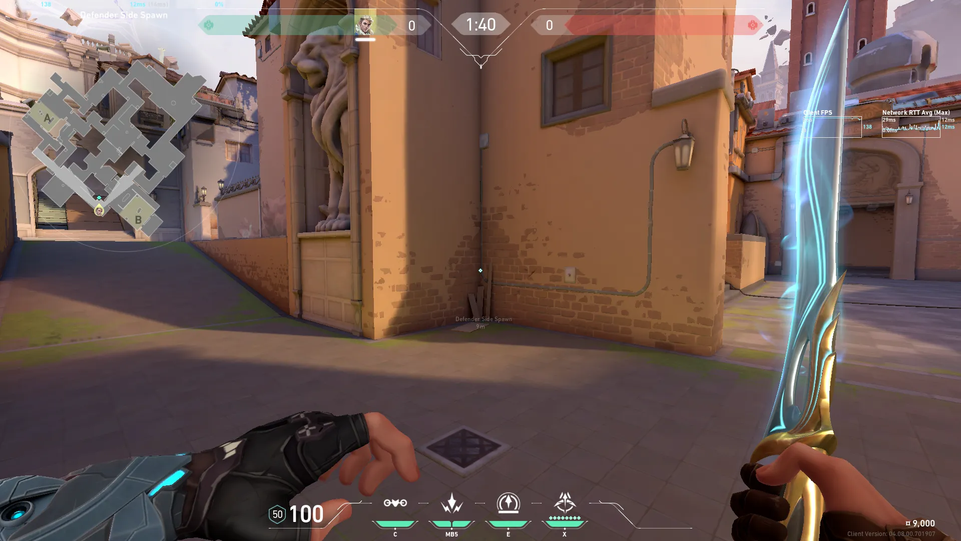 Sova Recon Bolt on Ascent Defense Site B — step 1 of 3: Position — where to stand