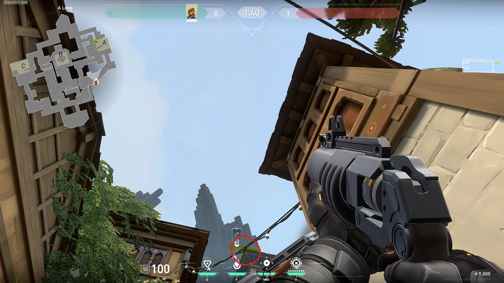 Brimstone Incendiary on Haven Attack Site A — step 2 of 3: Aim — line up the shot