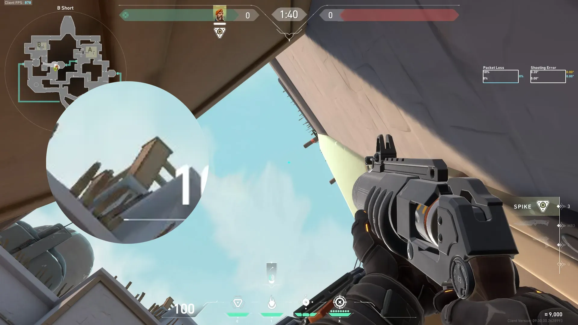 Brimstone Incendiary on Bind Attack Site B — step 2 of 3: Aim — line up the shot