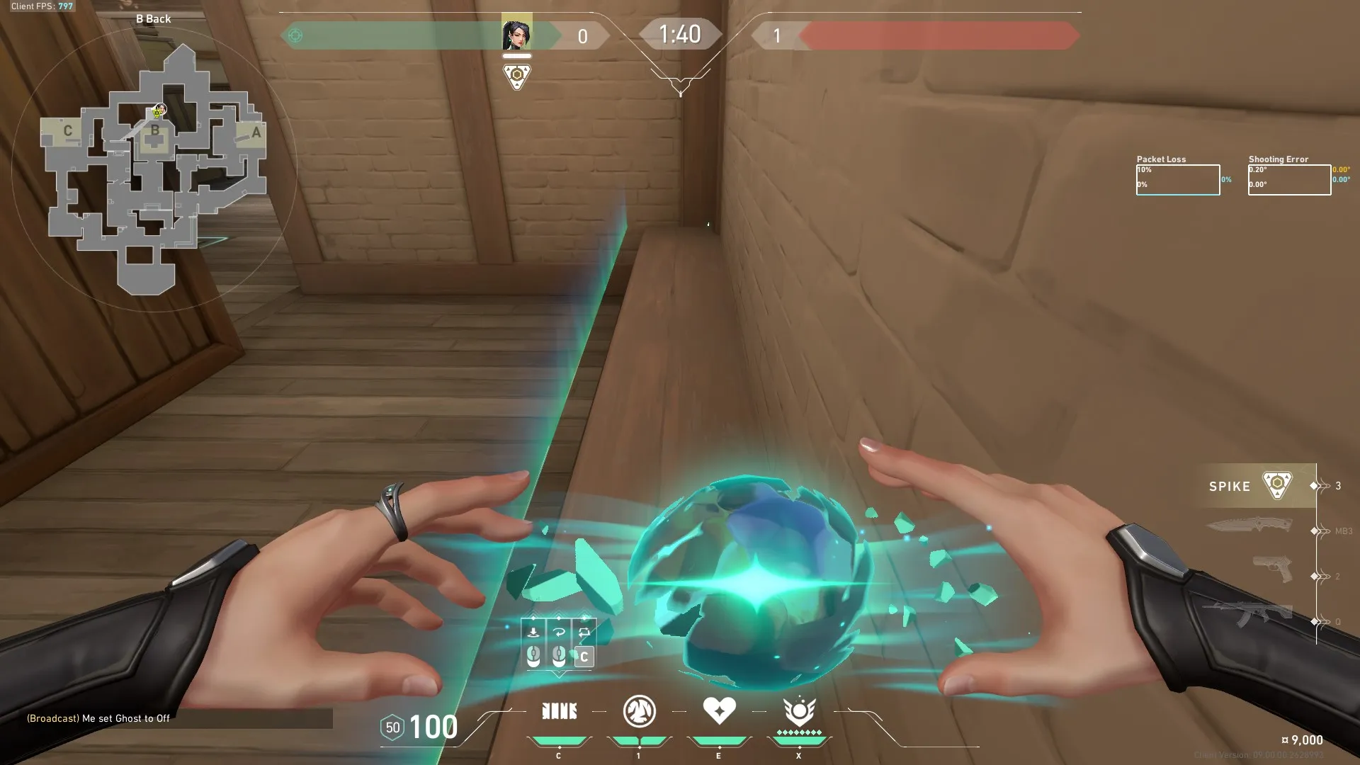 Sage Barrier Orb on Haven Defense Mid — step 2 of 3: Aim — line up the shot