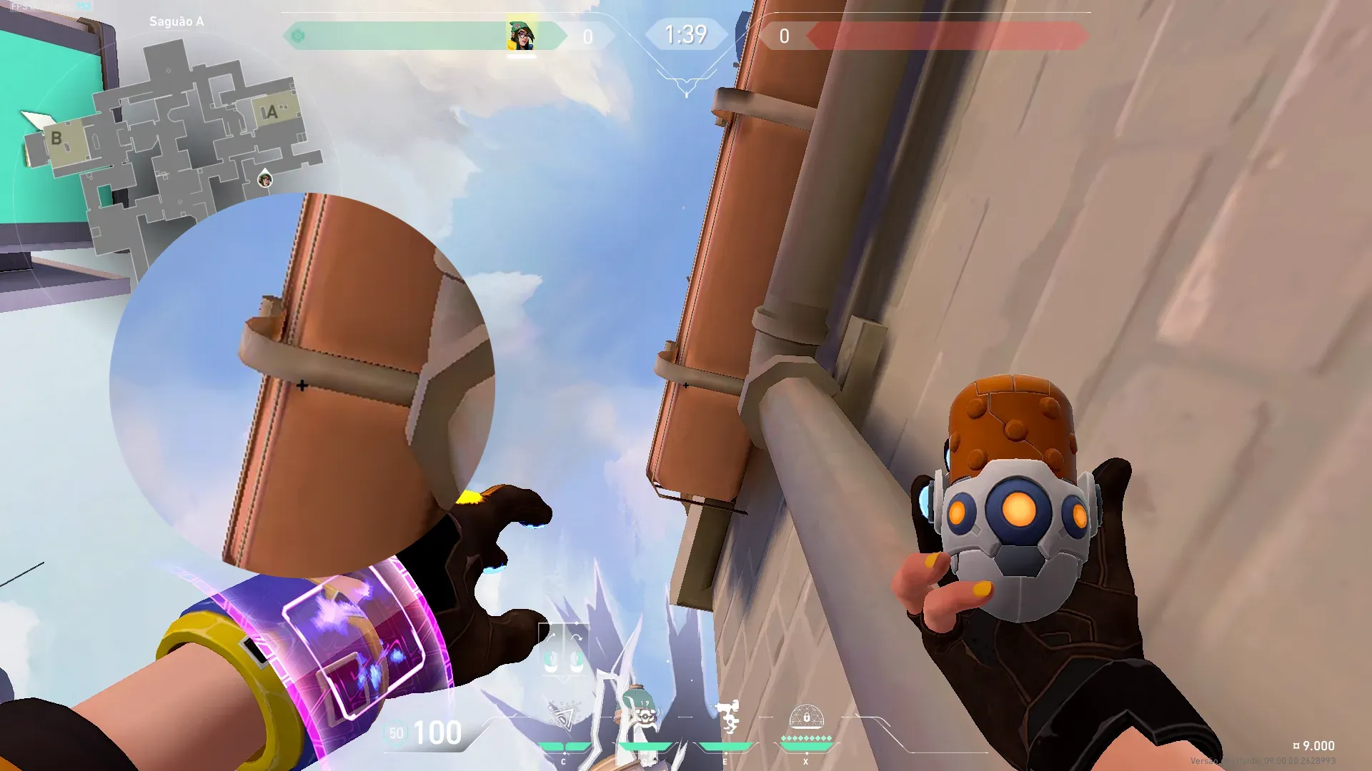 Killjoy Nanoswarm on Ascent Attack Site A — step 2 of 3: Aim — line up the shot