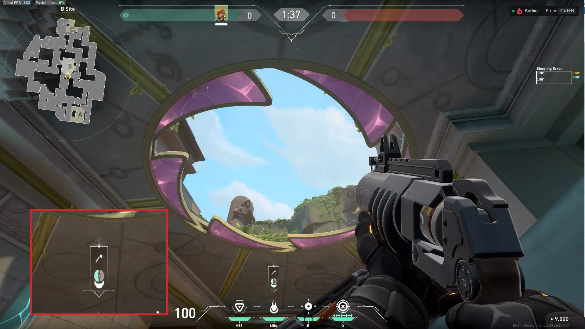 Brimstone Incendiary on Lotus Attack Site C — step 2 of 3: Aim — line up the shot