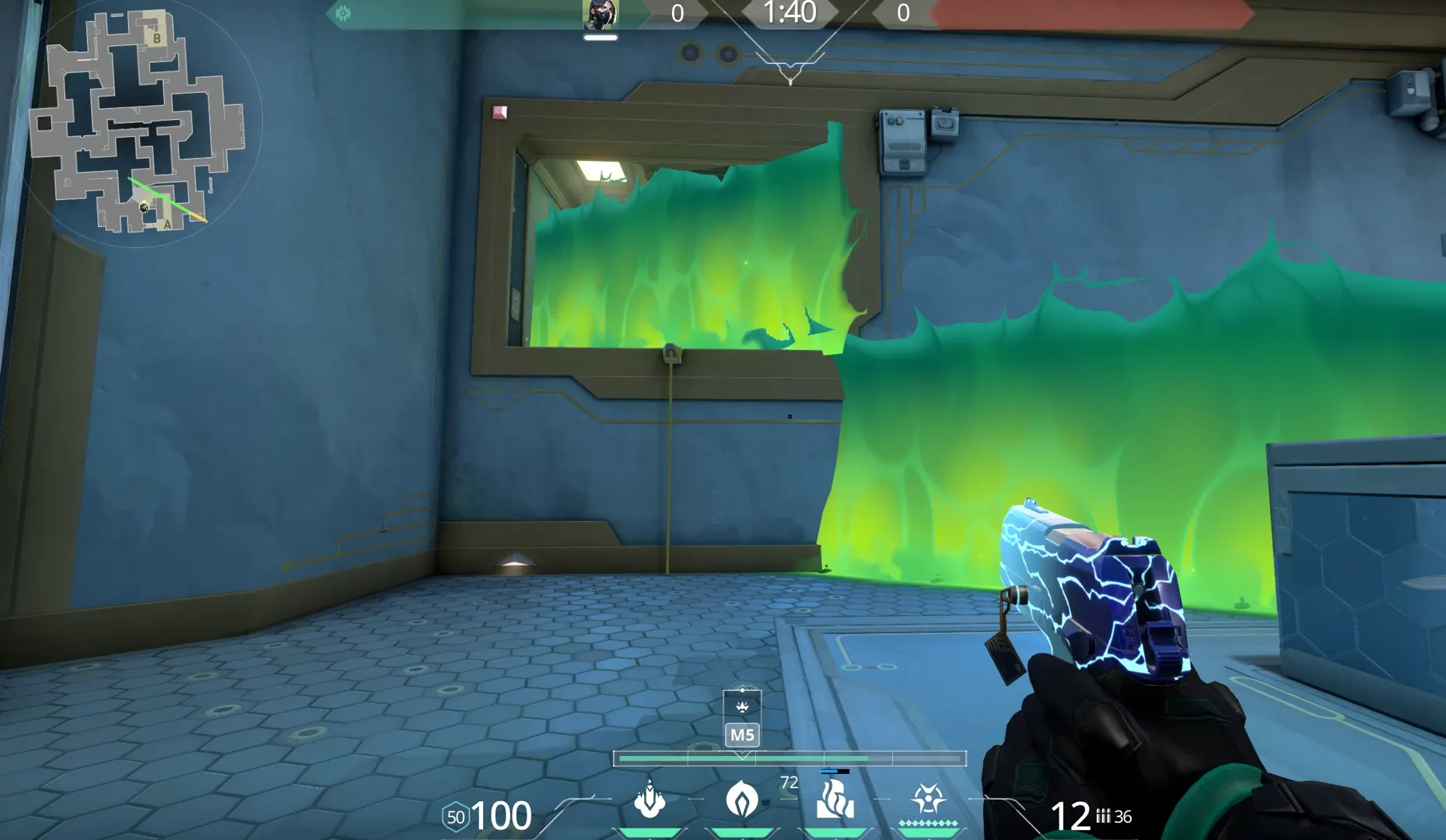 Viper Toxic Screen on Abyss Attack Site A — step 3 of 4: Aim — line up the shot