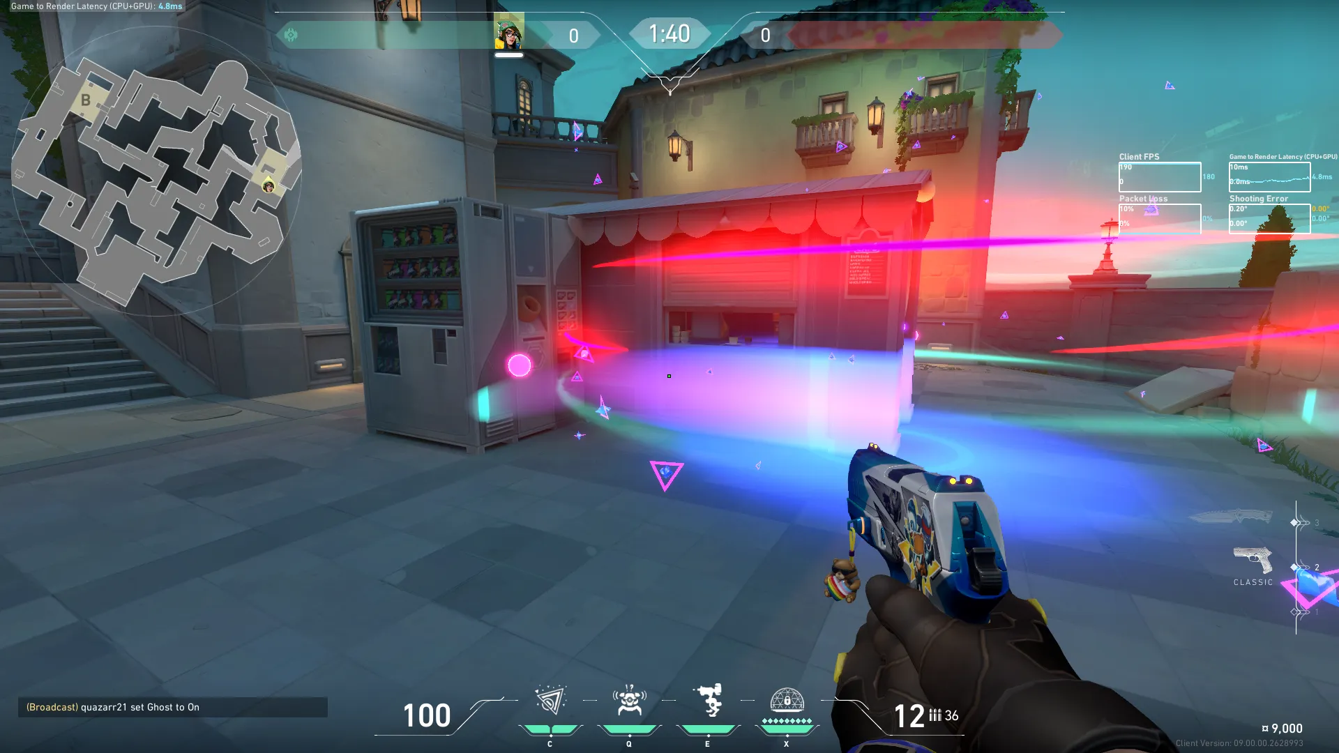 Killjoy Nanoswarm on Pearl Defense Site A — step 2 of 5: Aim — line up the shot