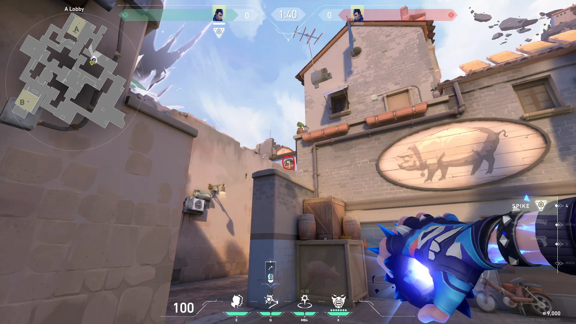 Yoru Gatecrash on Ascent Attack Site A — step 2 of 3: Aim — line up the shot