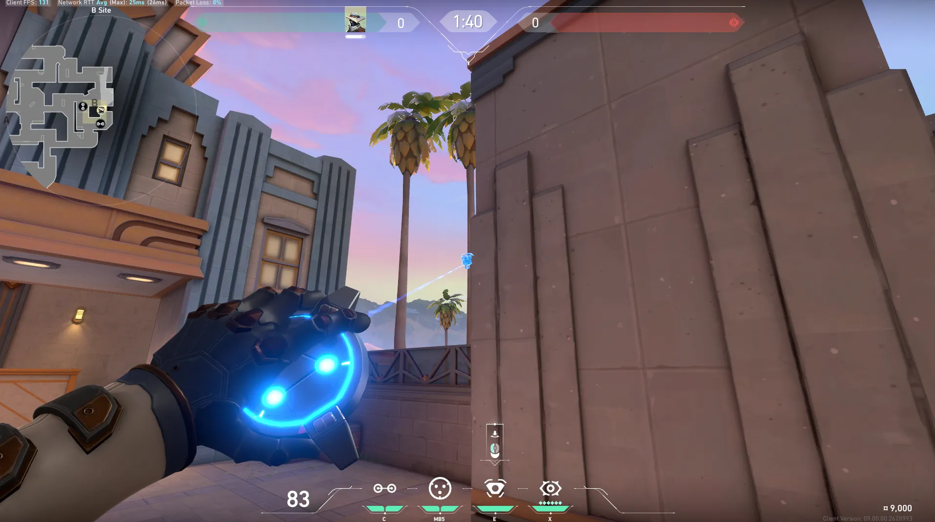 Cypher Spycam on Sunset Defense Site B — step 2 of 4: Aim — line up the shot