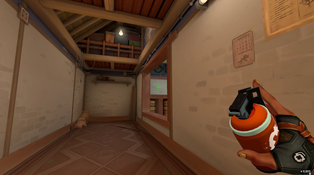 Raze Paint Shells on Haven Defense Site C — step 3 of 6: Aim — line up the shot