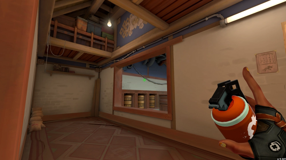 Raze Paint Shells on Haven Defense Site C — step 5 of 6: Aim — line up the shot