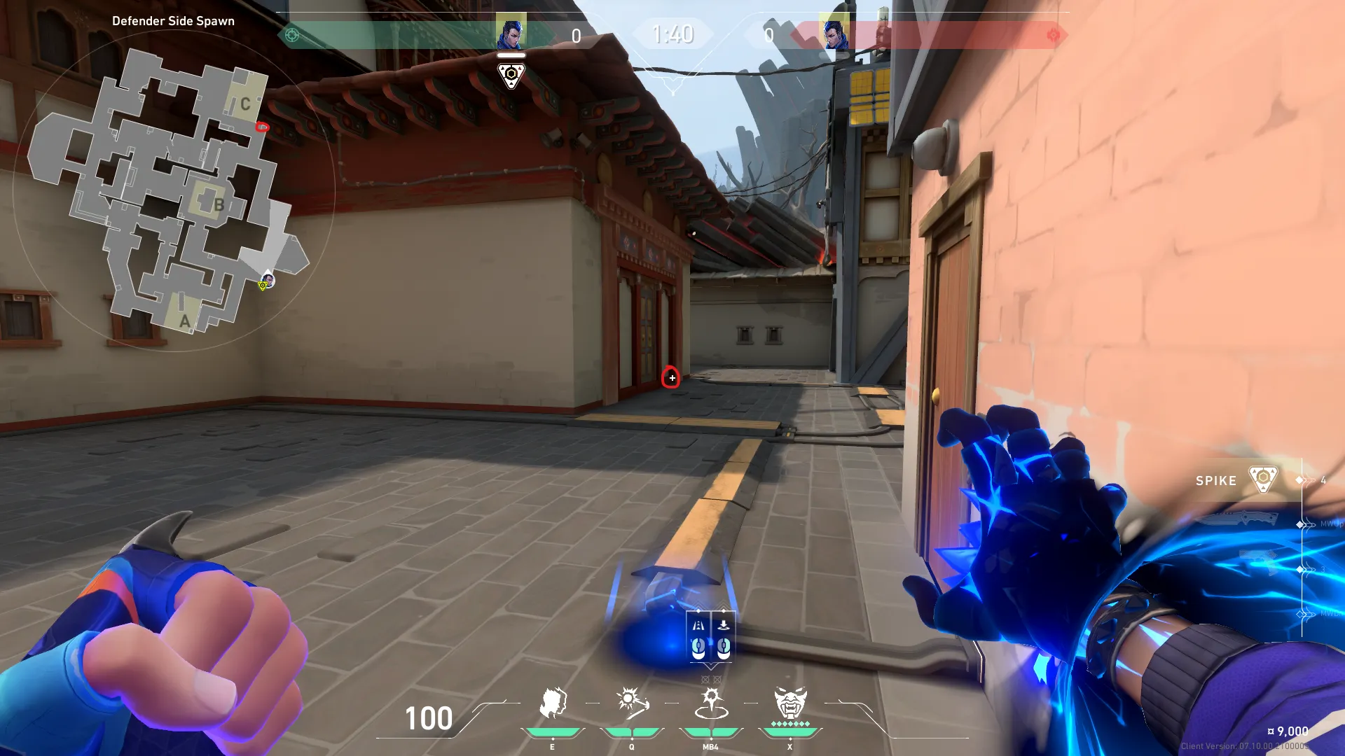 Yoru Gatecrash on Haven Defense Site C — step 1 of 2: Position — where to stand