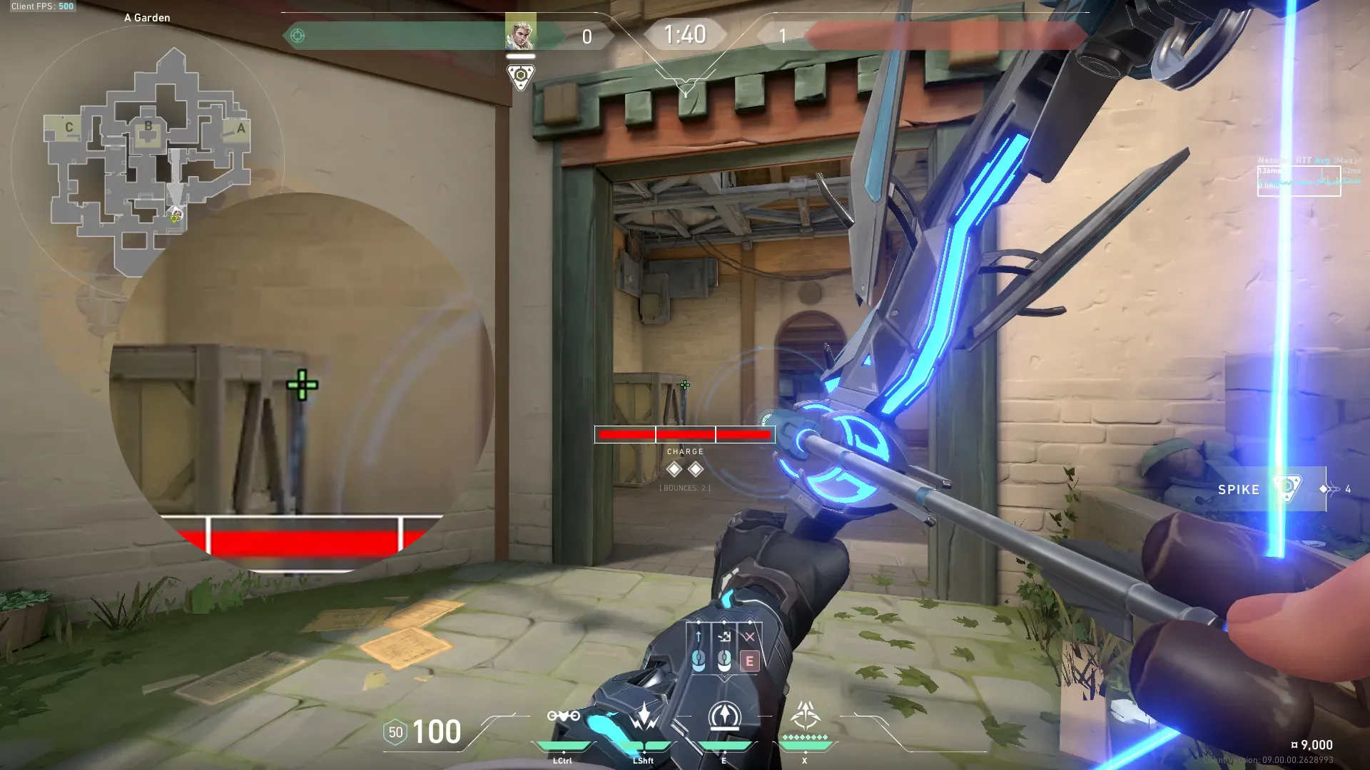 Sova Recon Bolt on Haven Attack Site A — step 3 of 4: Aim — line up the shot