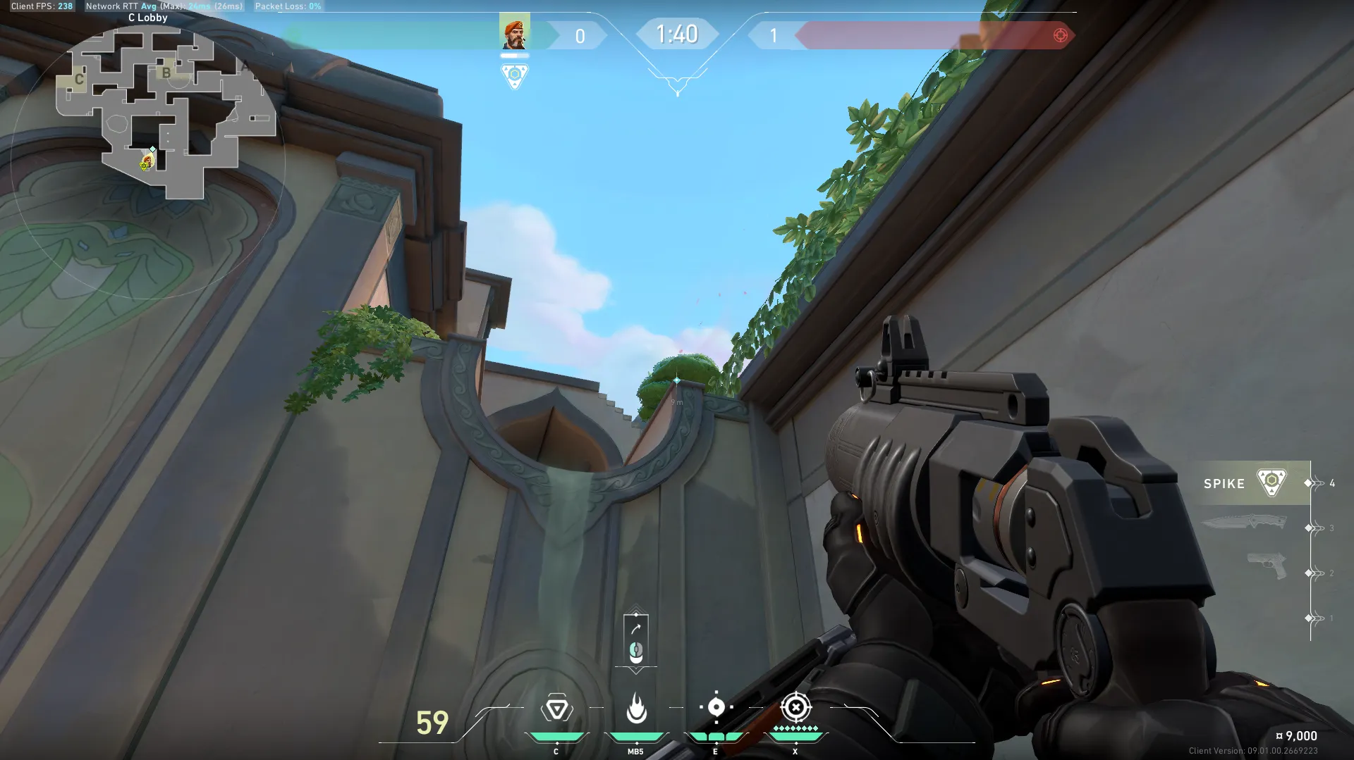 Brimstone Incendiary on Lotus Attack Site B — step 2 of 4: Aim — line up the shot