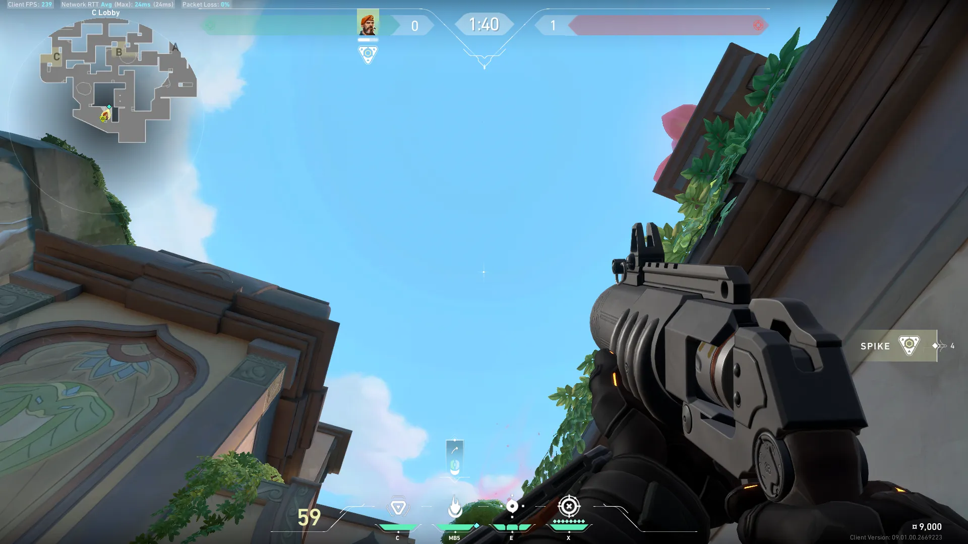 Brimstone Incendiary on Lotus Attack Site B — step 3 of 4: Aim — line up the shot