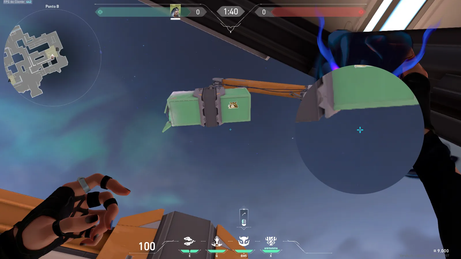 Fade Haunt on Icebox Defense Site B — step 2 of 3: Aim — line up the shot