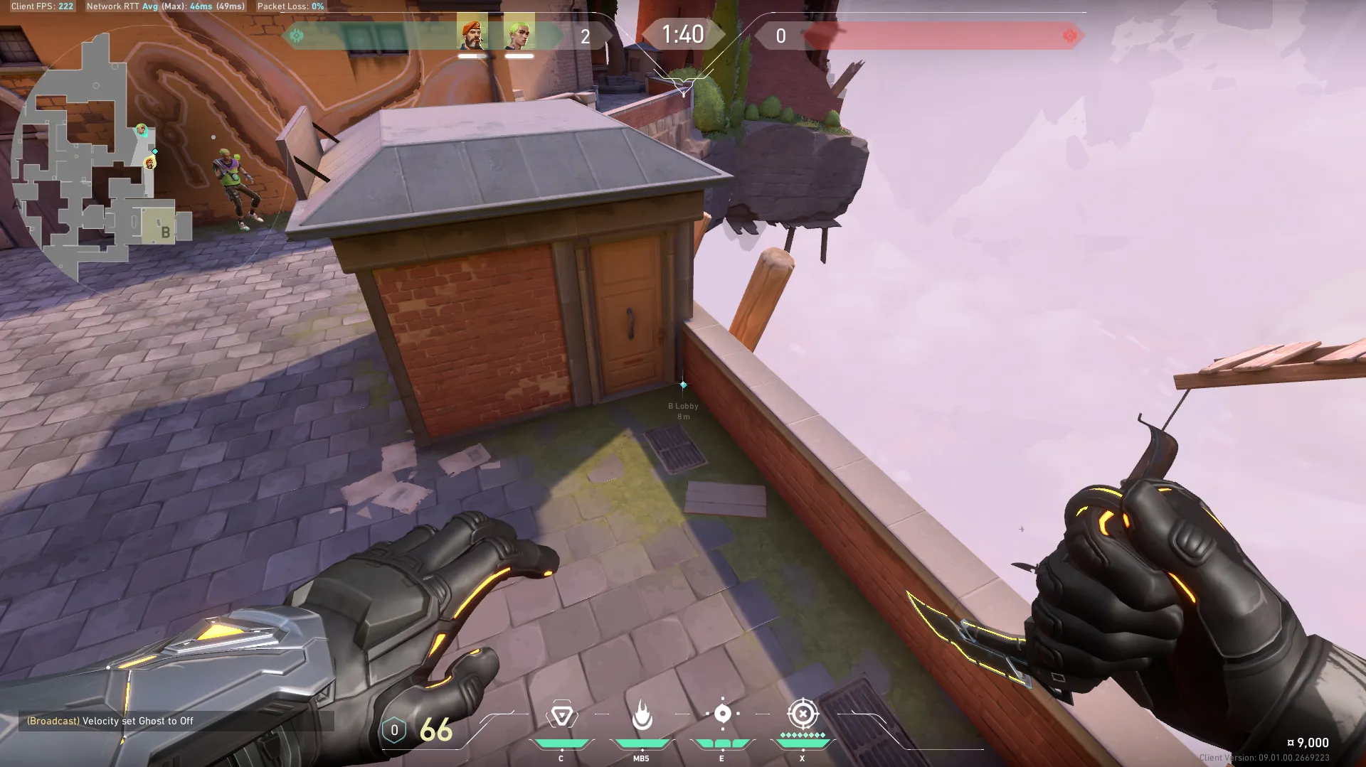 Brimstone Incendiary on Ascent Attack Site B — step 1 of 3: Position — where to stand