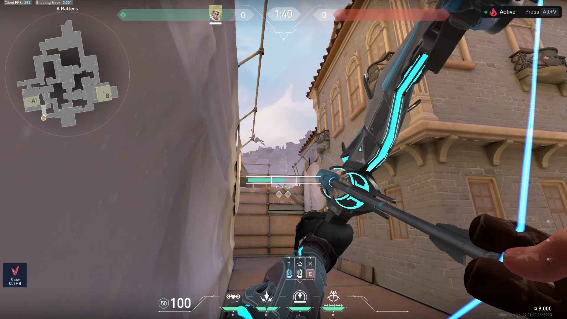 Sova Recon Bolt on Ascent Defense Site A — step 3 of 4: Aim — line up the shot