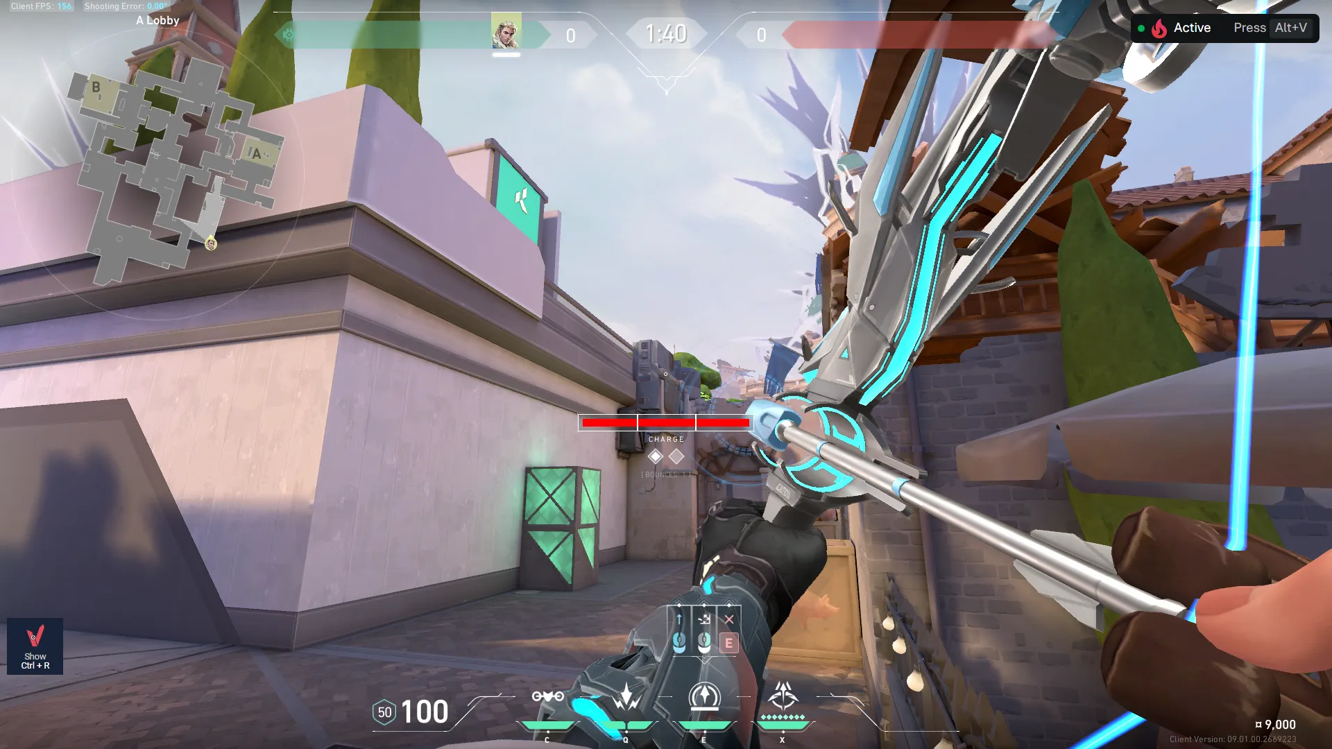 Sova Recon Bolt on Ascent Attack Site A — step 4 of 5: Aim — line up the shot