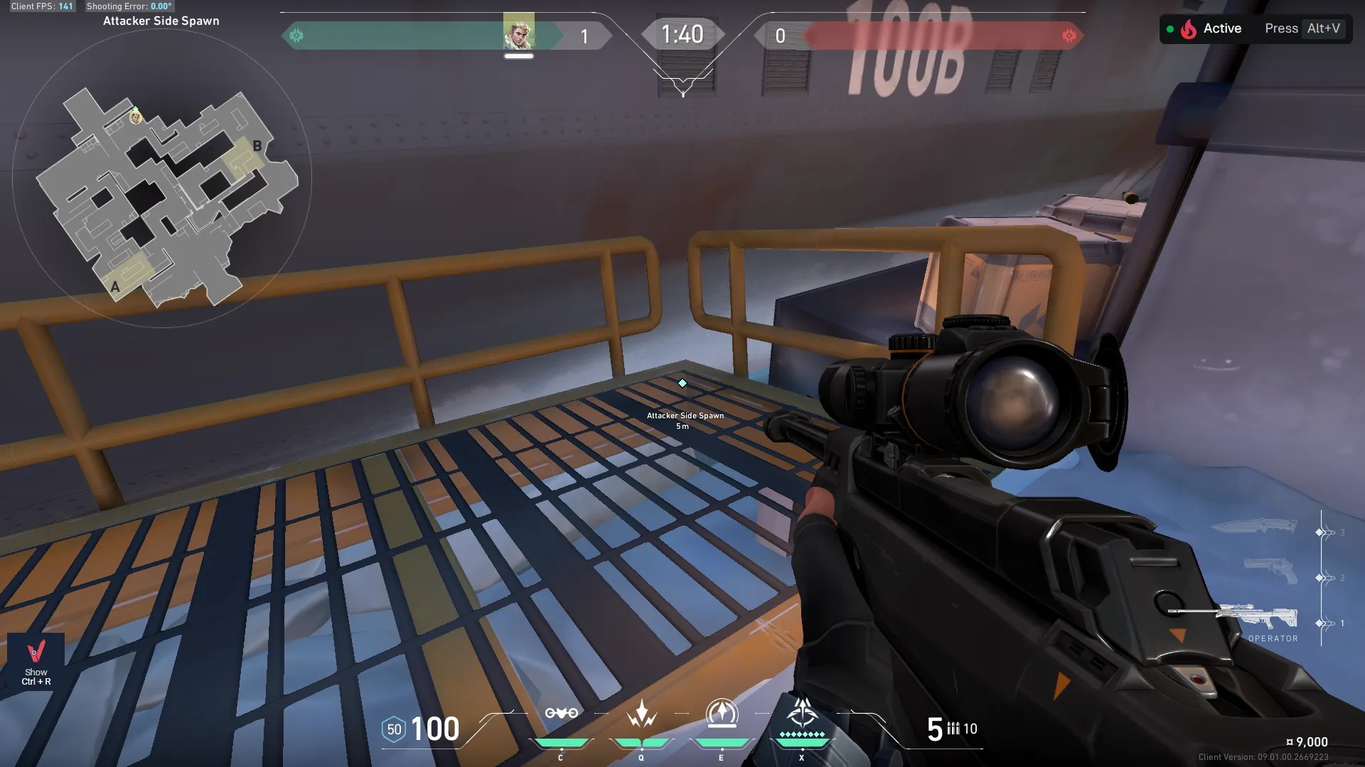Shock Dart/early Recon From Attacker Side Spawn to B Yellow — Sova lineup on Icebox