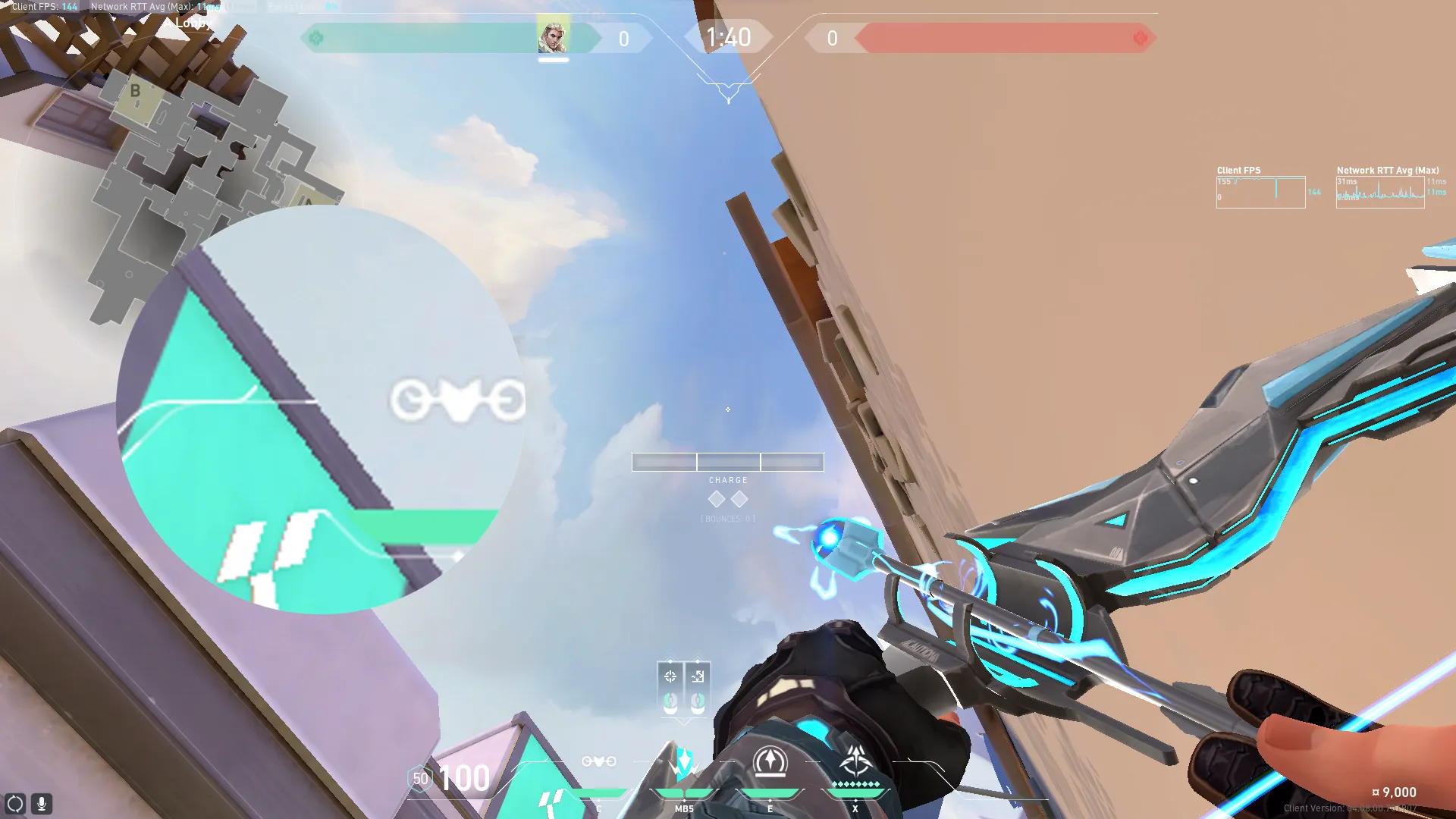 Sova Shock Bolt on Ascent Attack Mid — step 2 of 4: Aim — line up the shot