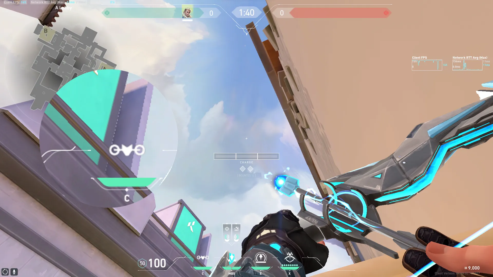 Sova Shock Bolt on Ascent Attack Mid — step 3 of 4: Aim — line up the shot