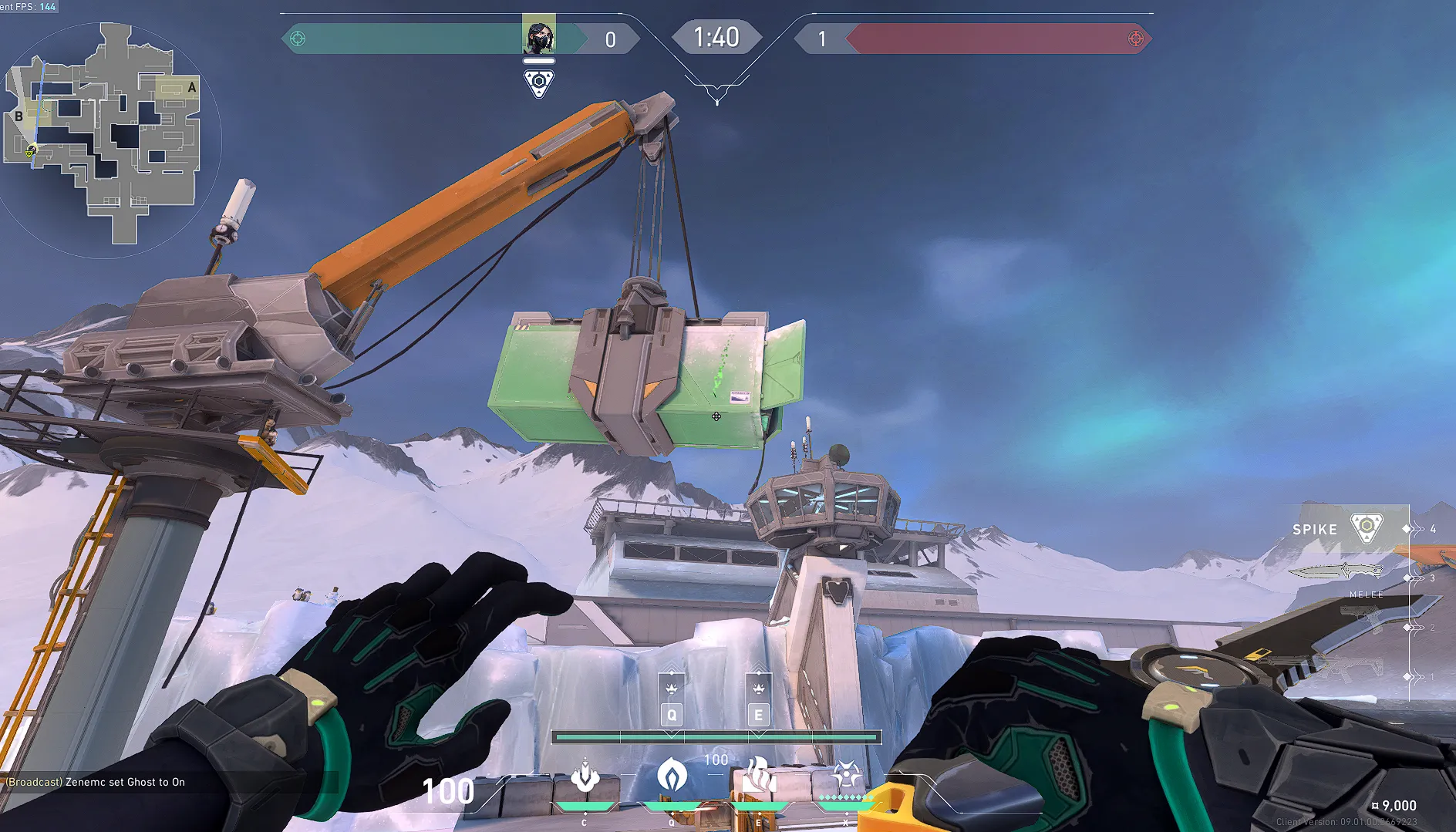 Brimstone Incendiary on Icebox Attack Site B — step 4 of 8: Aim — line up the shot