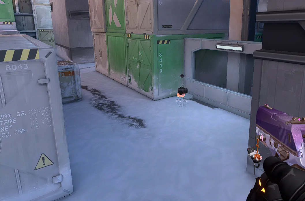 Brimstone Incendiary on Icebox Attack Site B — step 1 of 4: Position — where to stand