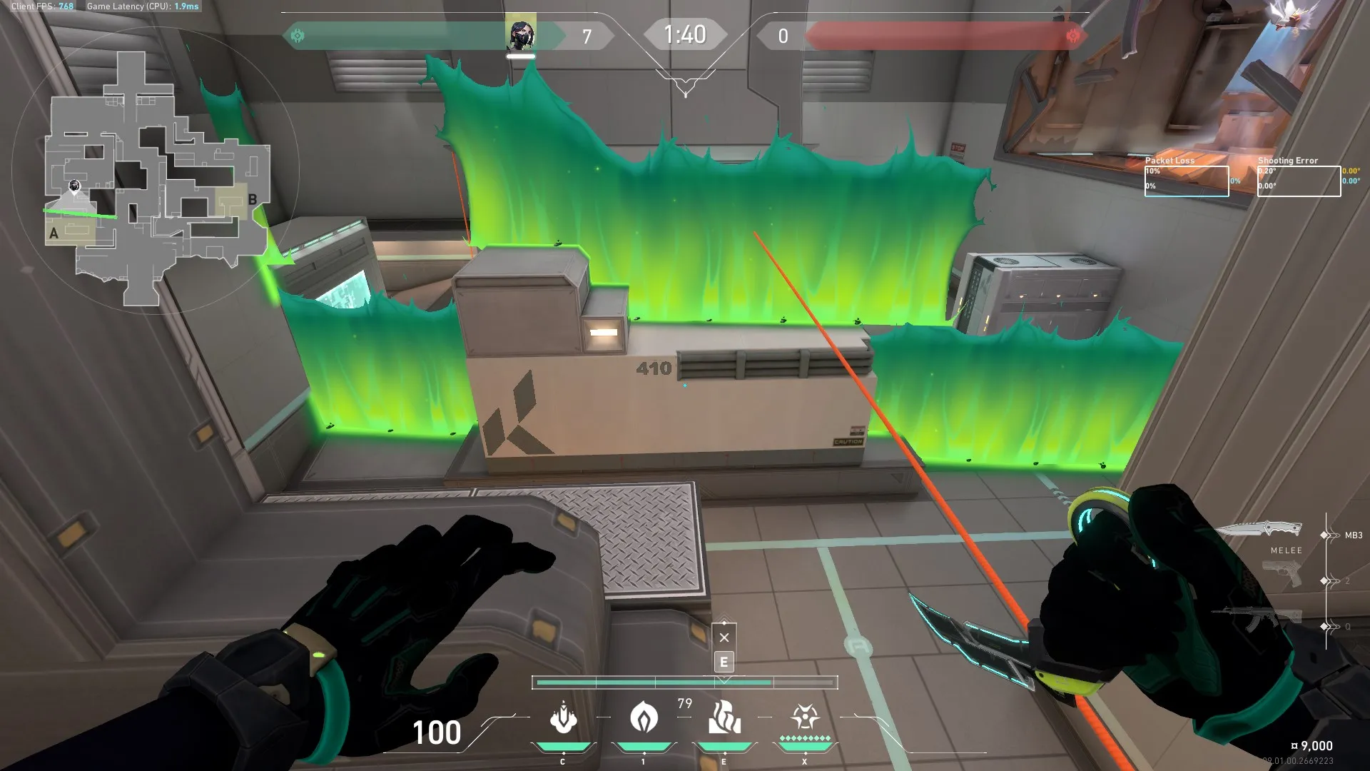 Viper Poison Cloud on Icebox Defense Site A — step 4 of 9: Aim — line up the shot