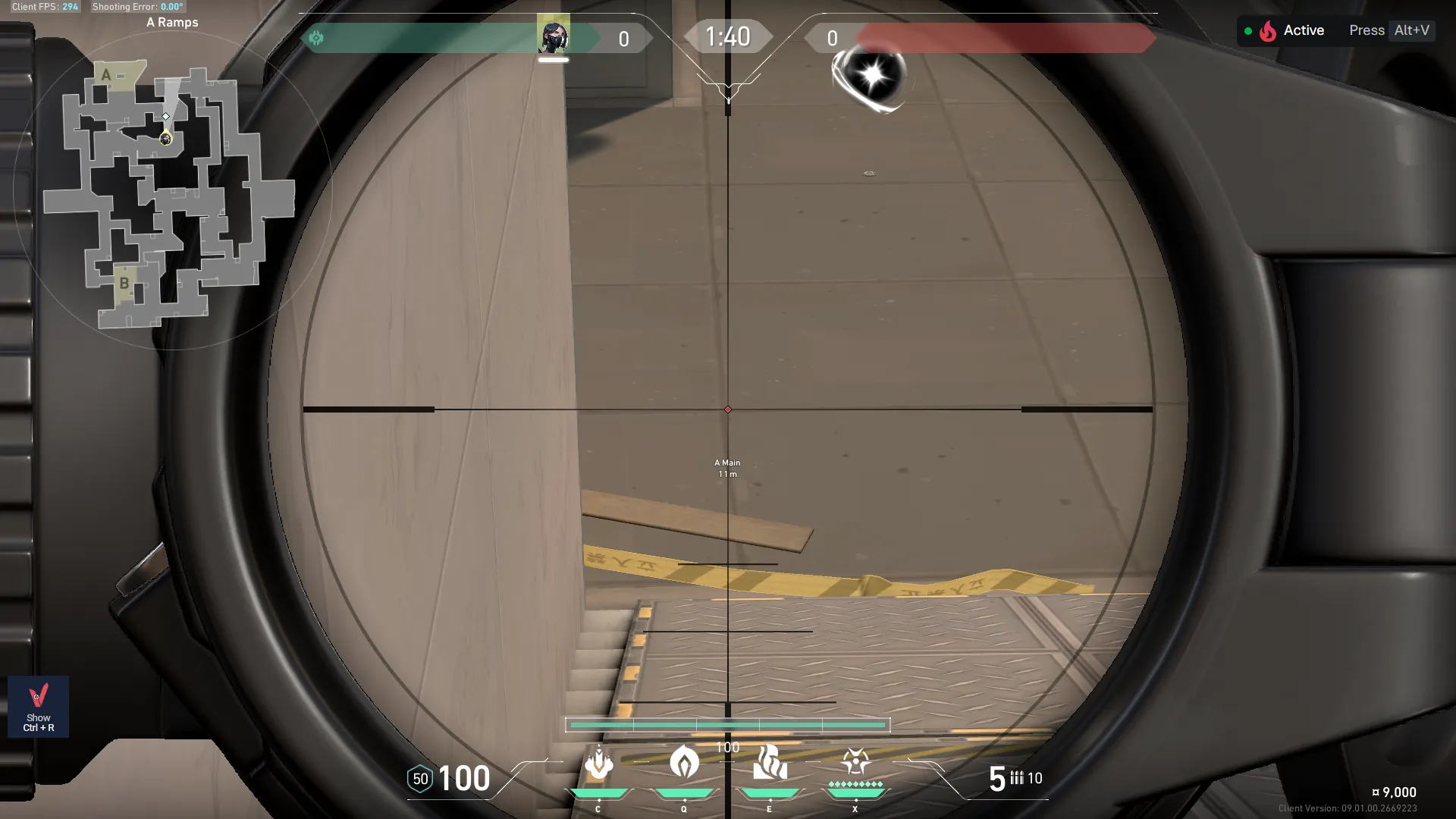 Viper Poison Cloud on Split Attack Site A — step 2 of 4: Aim — line up the shot