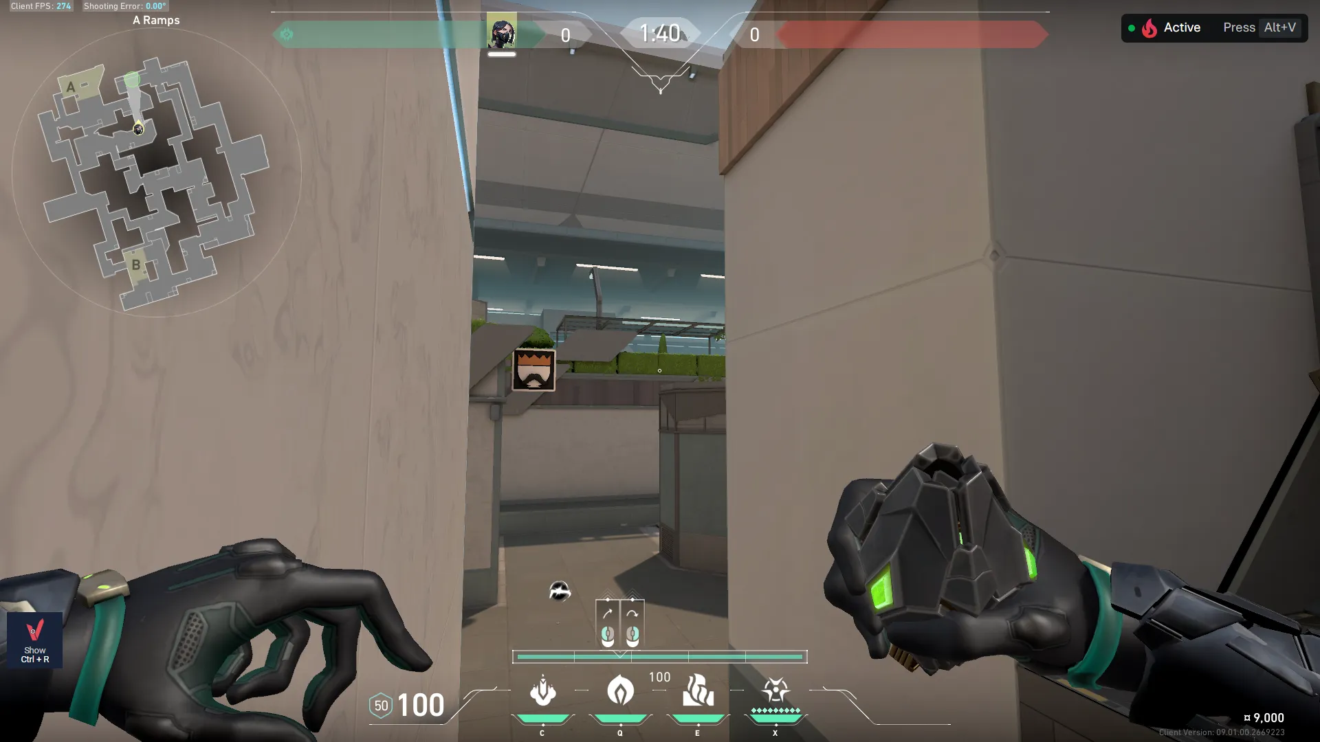 Viper Poison Cloud on Split Attack Site A — step 3 of 4: Aim — line up the shot