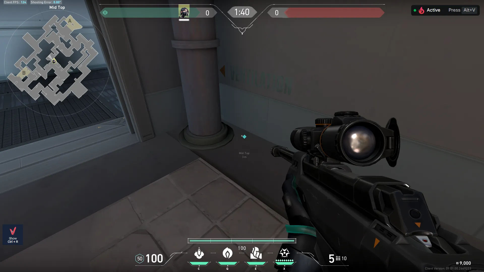 Viper Poison Cloud on Split Defense Mid — step 1 of 4: Position — where to stand