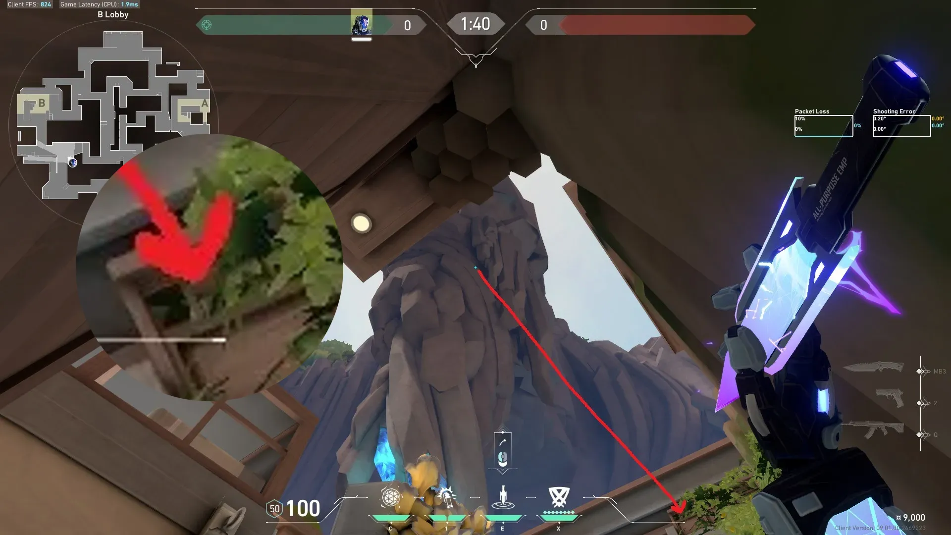 KAY/O Zero_Point on Abyss Attack Site B — step 2 of 3: Aim — line up the shot