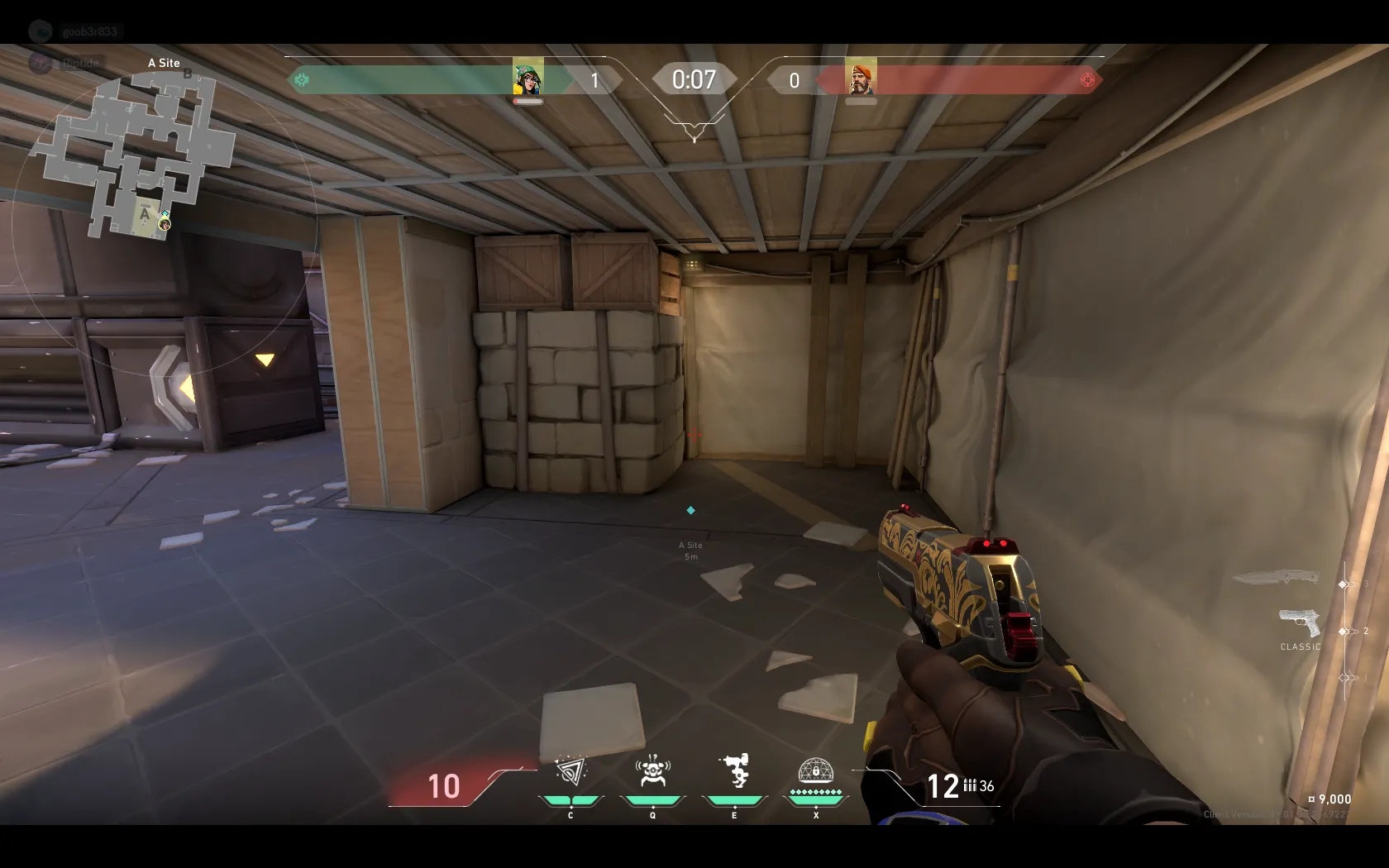 Killjoy Nanoswarm on Ascent Defense Site A — step 1 of 4: Position — where to stand