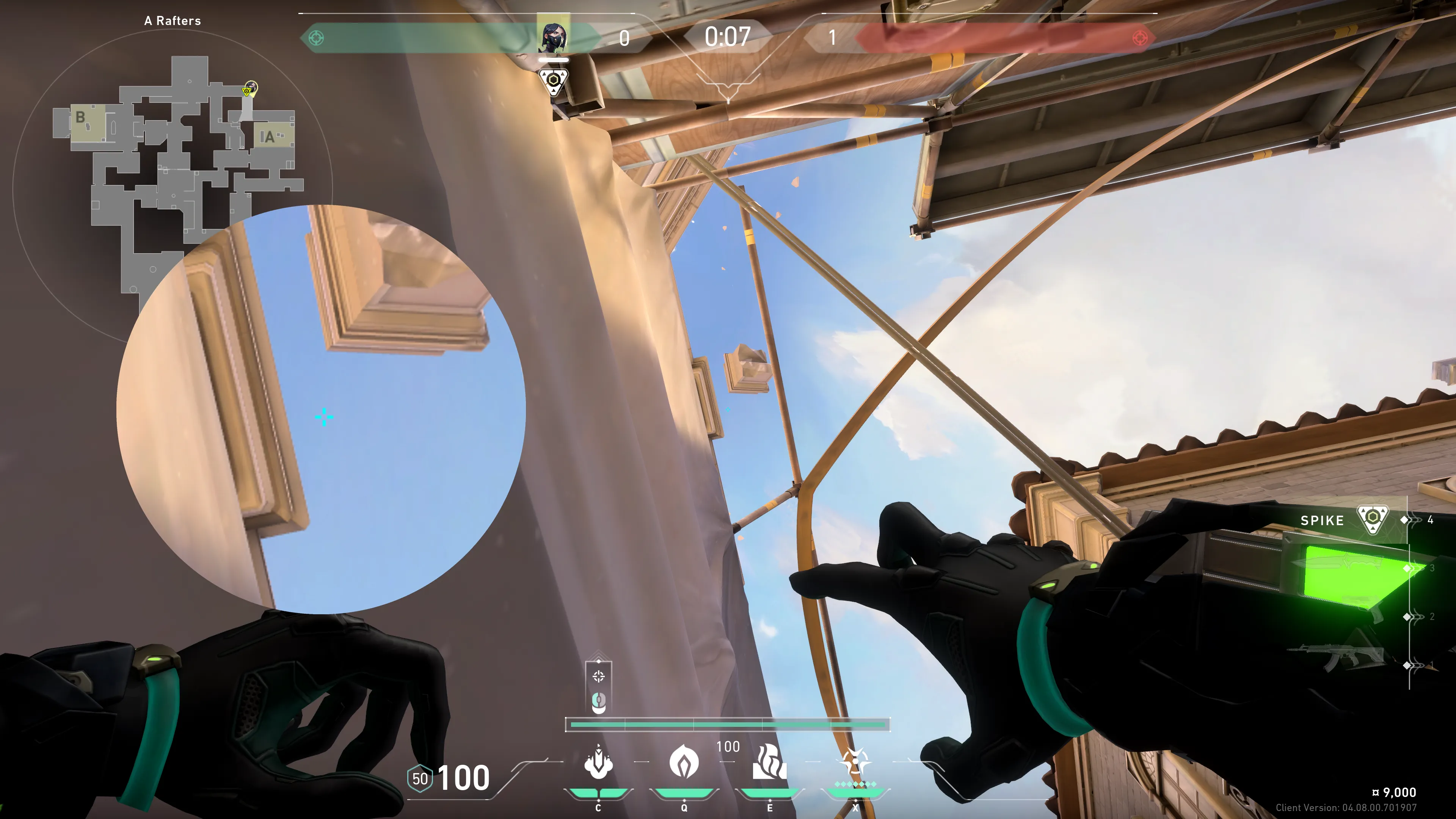 Viper Snake Bite on Ascent Defense Site A — step 2 of 3: Aim — line up the shot